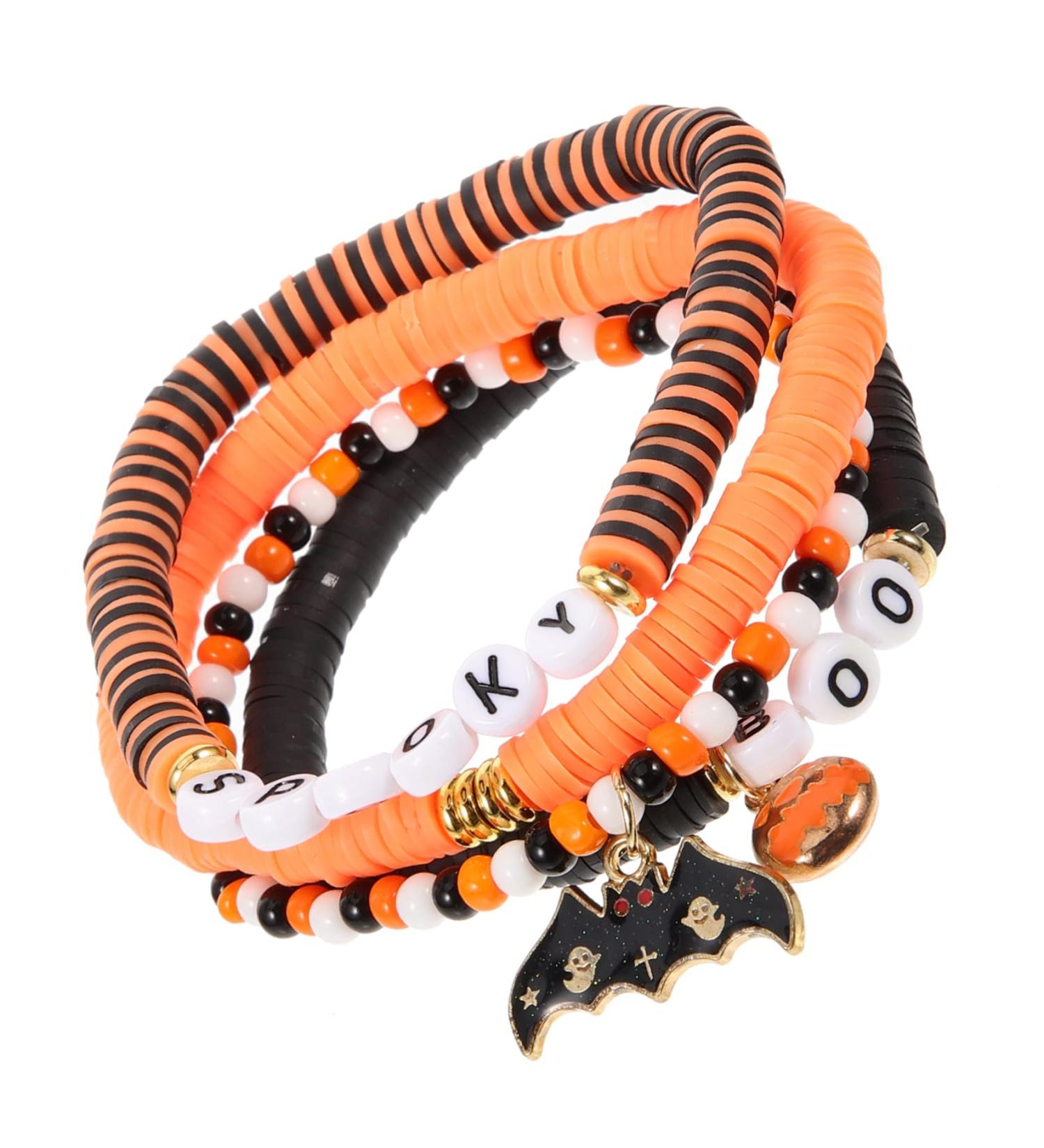 COHEALI 1 Set Bracelets Aesthetic Halloween Bead Bracelets Elastic Bracelet Charm Bracelets Decorative Beaded Bracelet Beads Bracelet for Women Wrist Decor Miss Polymer Clay Letter Jewelry - Buy Online on GoSupps.com