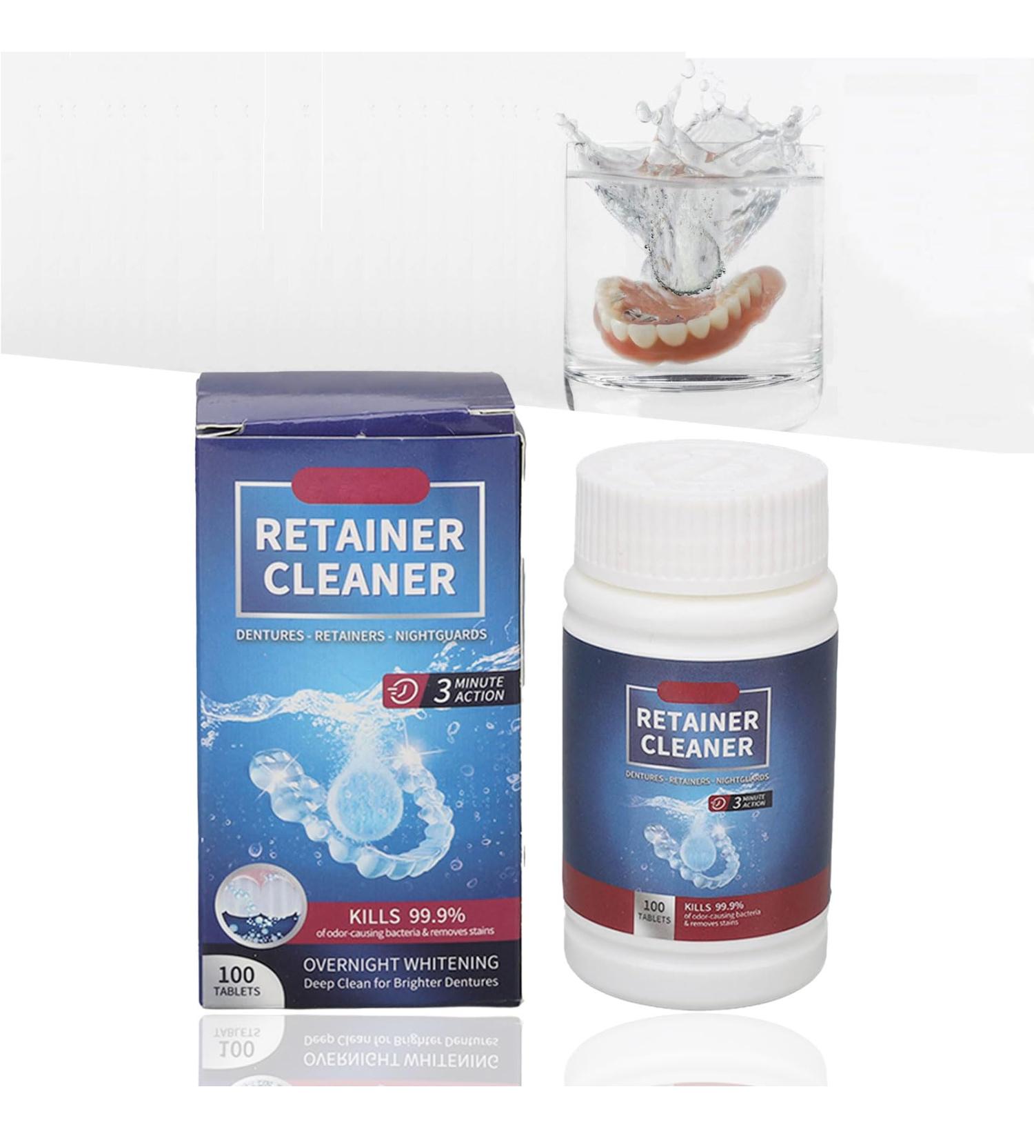 100PCS Denture Cleaning Tablets - Effective Cleaner for Dentures Retainers & Night Guards | Odor Removal & Sanitization - Buy Online on GoSupps.com