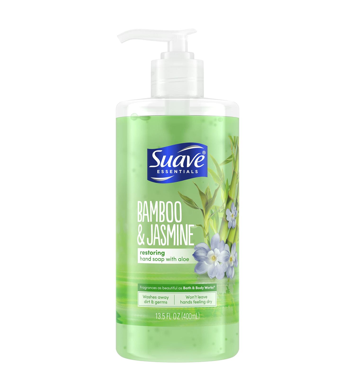 Suave Restoring Liquid Hand Soap - Bamboo & Jasmine 13.5 oz | Gentle Wash for Soft Hands | Germs & Dirt Remover - Shop Internationally - Buy Online on GoSupps.com
