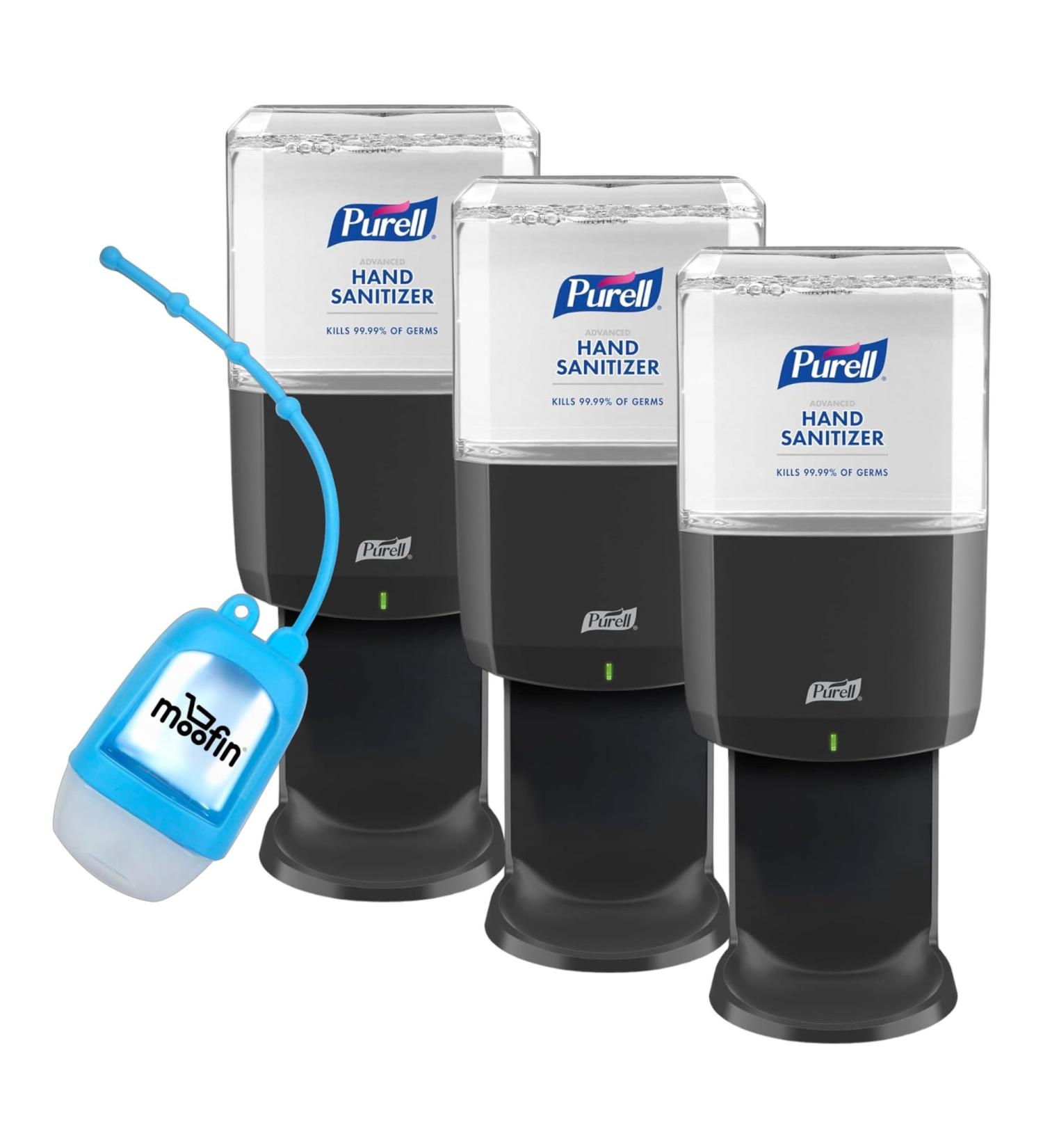 ES6 Non-Contact Hand Disinfectant Dispenser 1200ml - Graphite Finish Slim Design Bundle with Moofin - Ideal for Offices & International Shipping - Buy Online on GoSupps.com