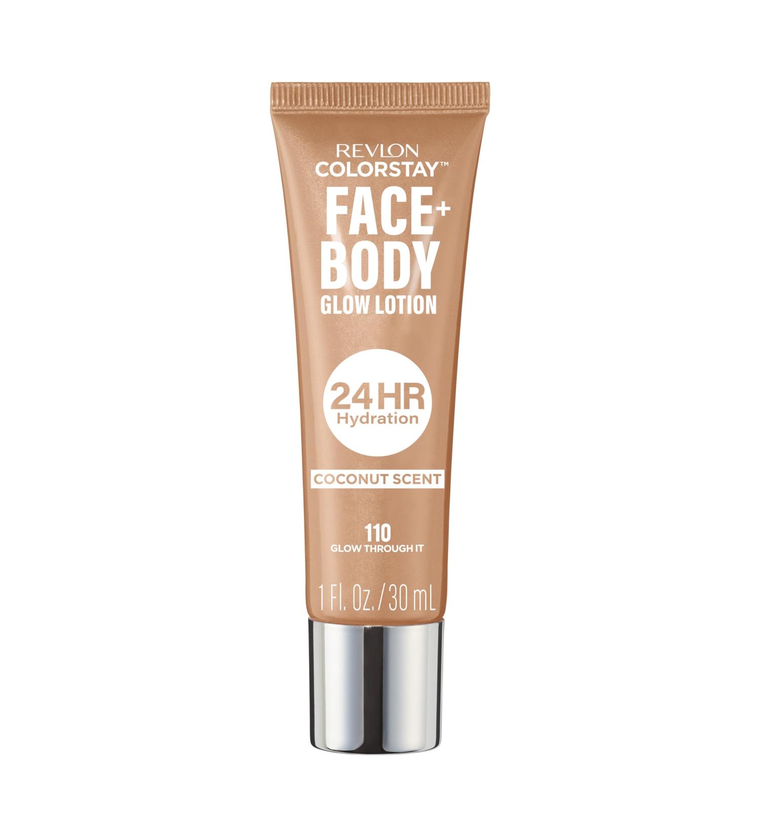 Revlon ColorStay Face & Body Glow Lotion Lotion teint e visage et corps hydratante clat naturel lumineux Fini non gras 24H hydratation 110 Glow Through It 30 ml - Buy Online on GoSupps.com