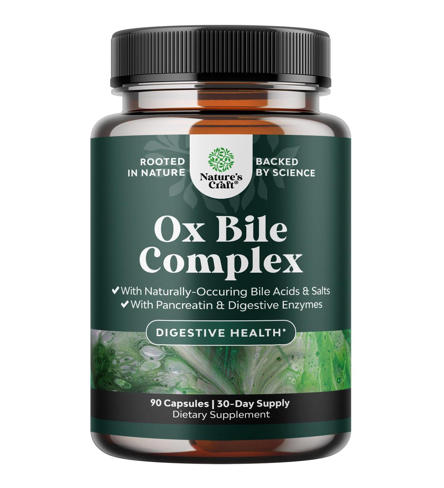 Digestive Enzymes with Ox Bile - Ox Bile Supplements for No Gallbladder with Trypsin Papain & Bromelain Enzyme for Pancrease Cleanse & Detox - Pancreatin Digestion Enzymes for Women & Men - 90 Ct 90 Count (Pack of 1) - Buy Online on GoSupps.com
