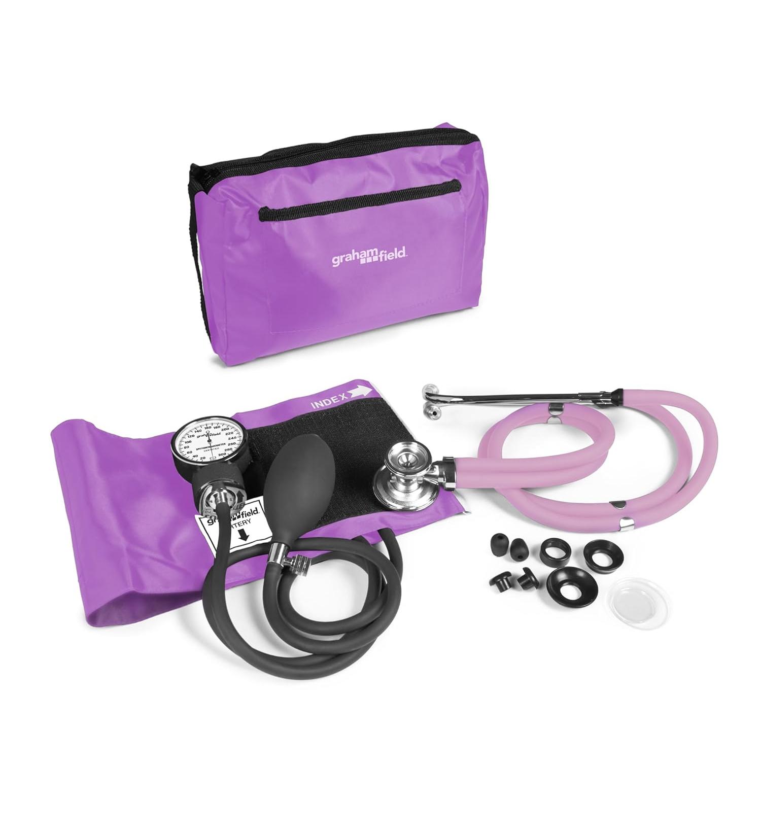 Lumiscope Professional Blood Pressure Kit - Stethoscope & Manual BP Cuff - Orchid - Buy Online on GoSupps.com