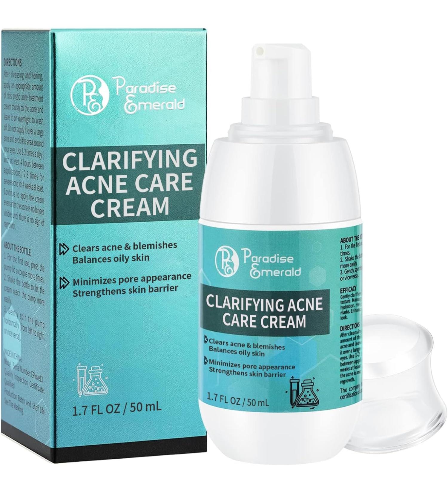 Paradise Emerald Cystic Acne Spot Treatment with Salicylic Acid and Tea Tree Oil - Hormonal Acne Solution for Face, Back, and Body - Pimple Cream for Teens & Adults - Buy Online on GoSupps.com
