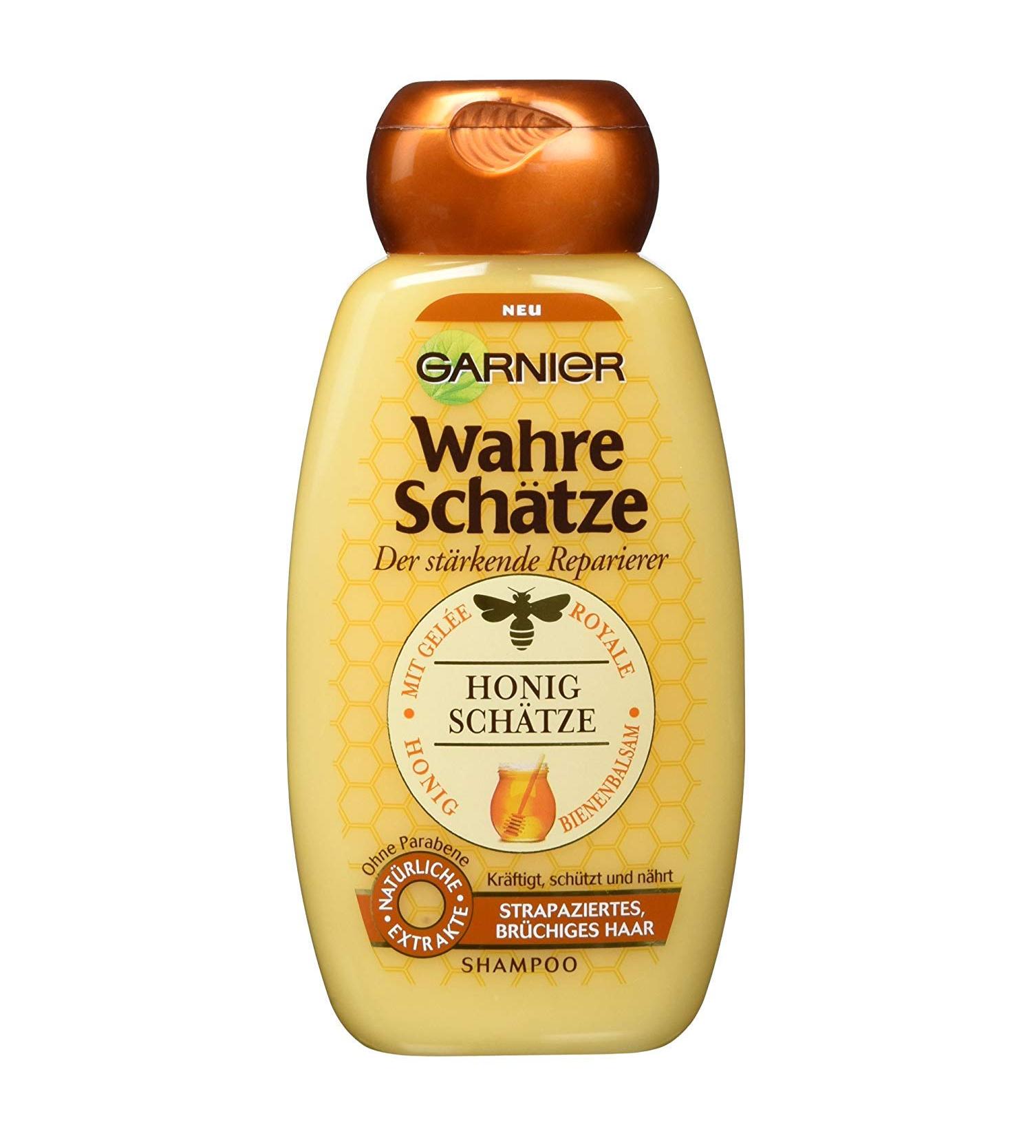  Garnier GARNIER Wahre Sch tze Intensive Shampoo to the Ends Protects Hair Colour (with Royal Jelly Bee Balm and Honey for Damaged and Brittle Hair Paraben Free) 1 x 250 ml - Buy Online on GoSupps.com