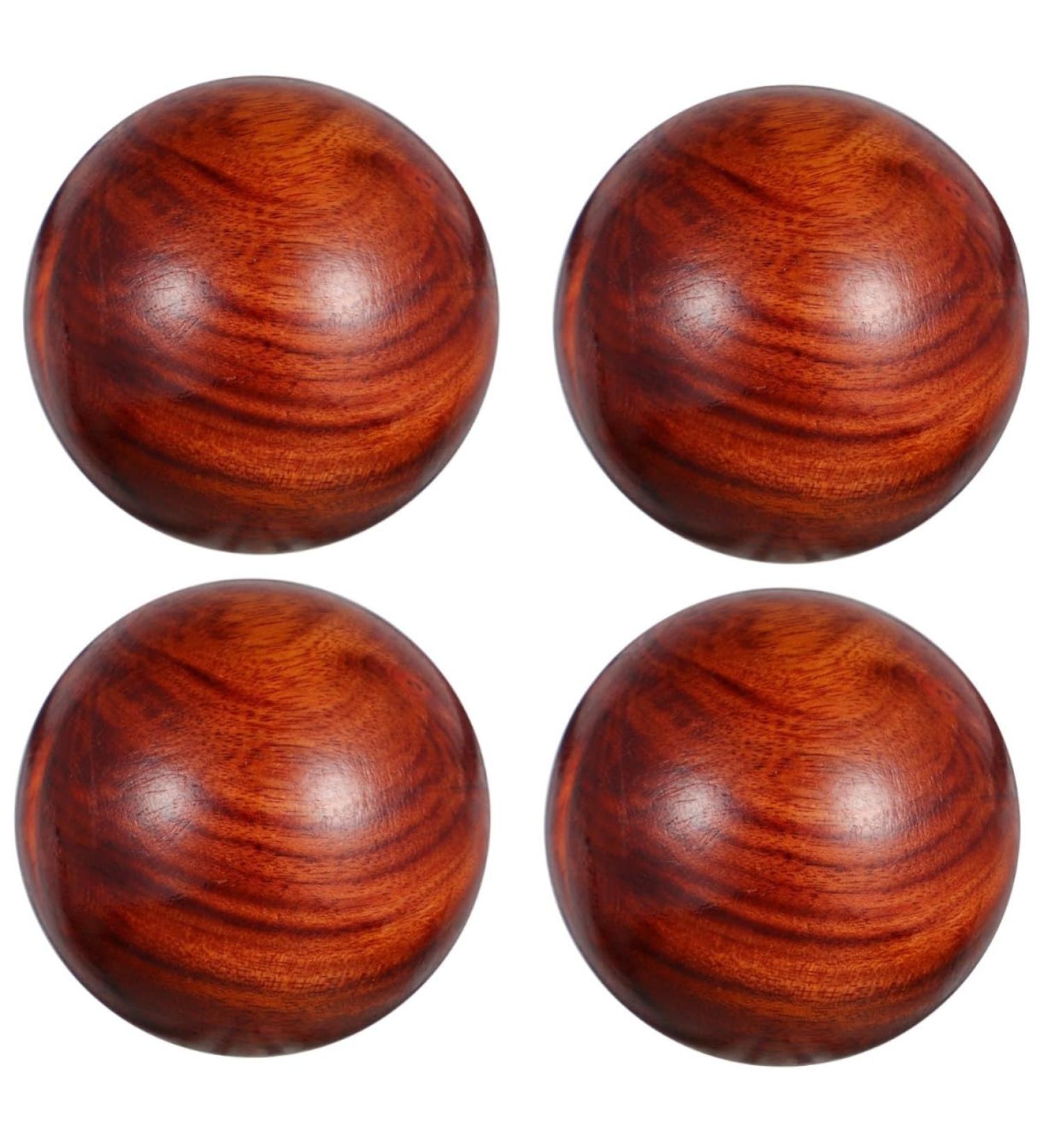 Beaupretty 4-Piece Carving Ornament Craft - Zen Meditation & Acupressure Wooden Balls for Relaxation | Stress Relief Toys - Buy Online on GoSupps.com