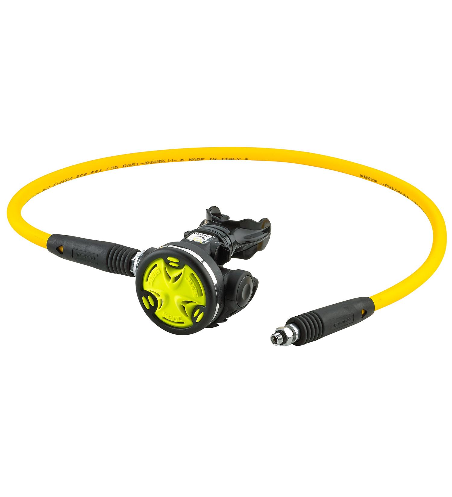 SEAC Scuba Diving Octo Synchro Regulator Yellow with Hose