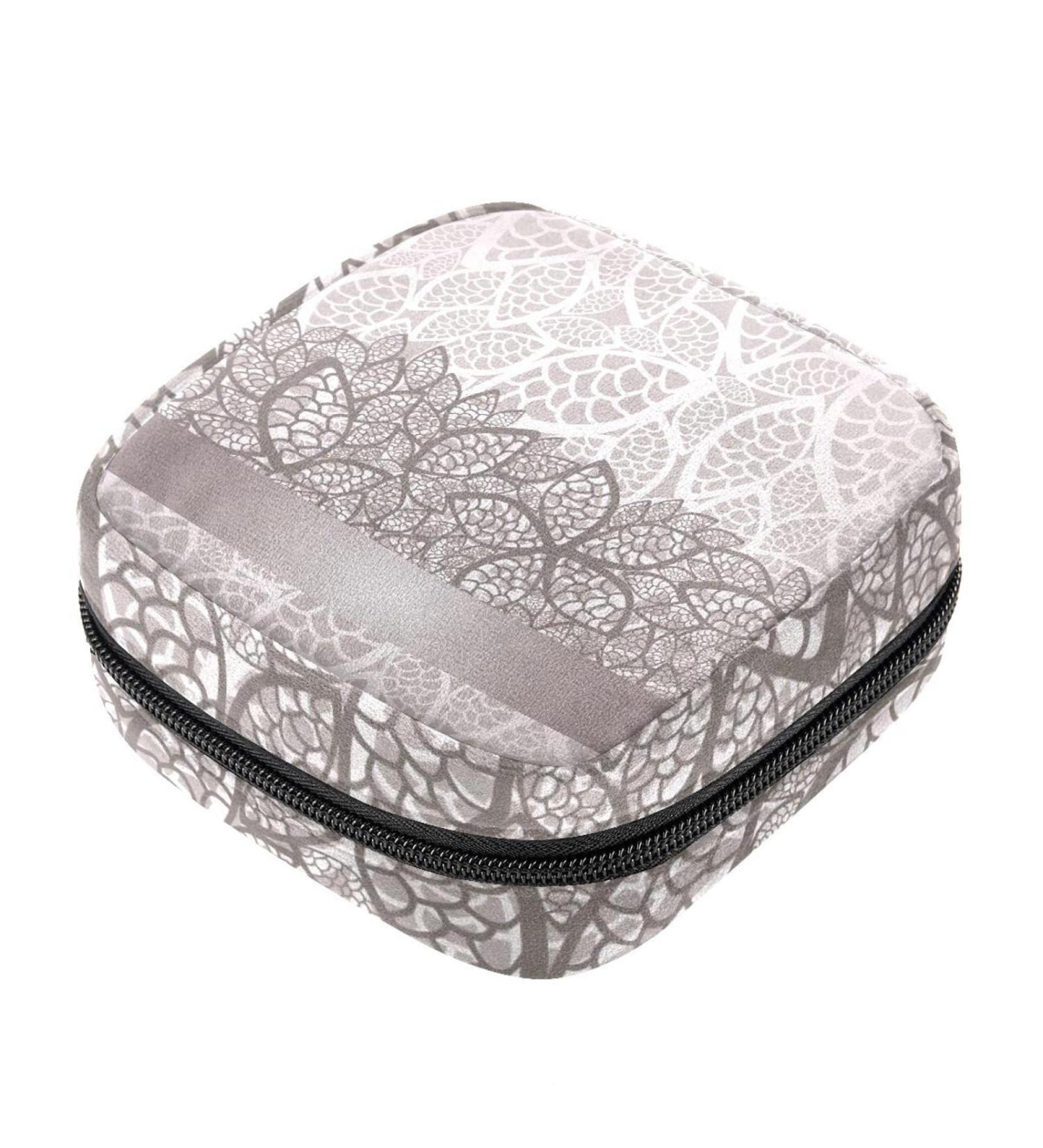 Luxury Portable Napkin Storage Bag for Women & Teens | Top Pressure Holder for Menstrual Cups & Nursing Inserts | Stylish Leaf Design - Buy Online on GoSupps.com