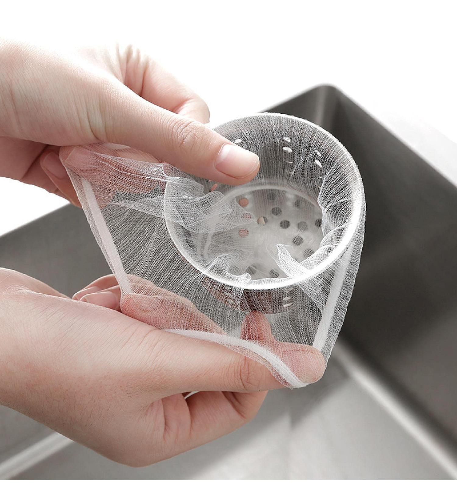 200pcs Sink Filter Mesh Kitchen Trash Bag Prevent The Sink from Clogging Filter Bag for Bathroom Strainer Rubbish Bag - Buy Online on GoSupps.com
