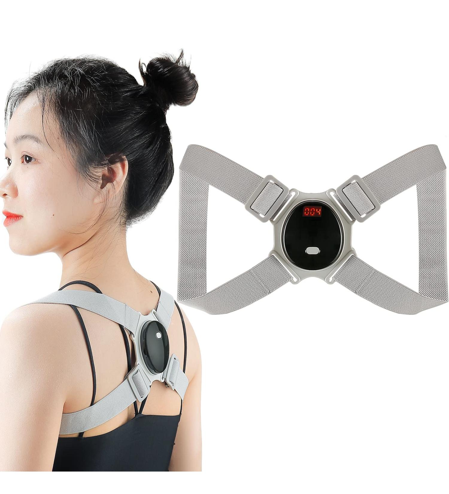 Smart Vibration Posture Corrector Brace for Men, Women & Kids - Adjustable Upper Back Straightener for Neck, Shoulder & Clavicle Pain Relief - Buy Online on GoSupps.com