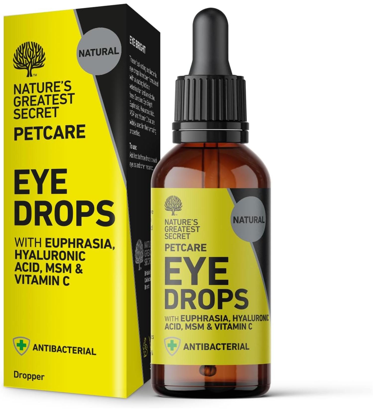 Colloidal Silver Pet Eye Drops with Euphrasia & Hyaluronic Acid - 30ml - Buy Online on GoSupps.com