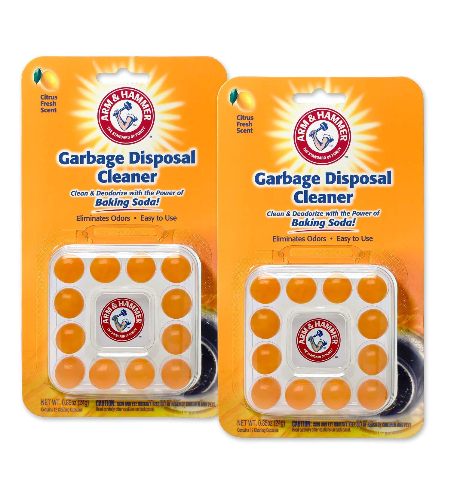 Arm & Hammer 24-Count Sink Garbage Disposal Cleaner & Deodorizer Capsules - Citrus Scent - Pack of 2 - Buy Online on GoSupps.com