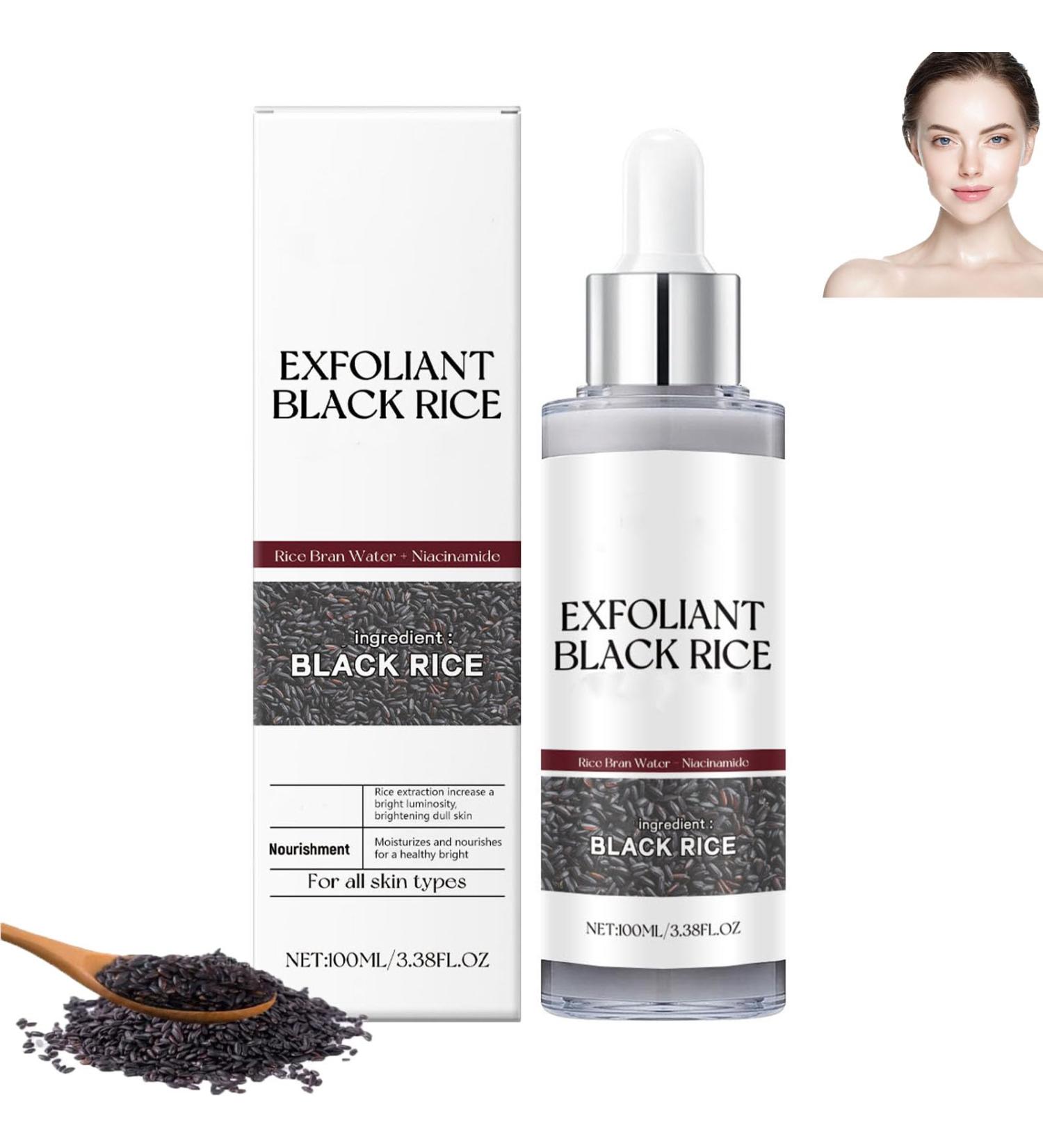  homomdy White Rice Serum + Black Rice Serum Moisturizing Nourishing Firming and Lifting Minimizes Pores Eliminates Blackheads Gentle Exfoliating Soothing and Illuminating Facial Scrub (Black) - Buy Online on GoSupps.com