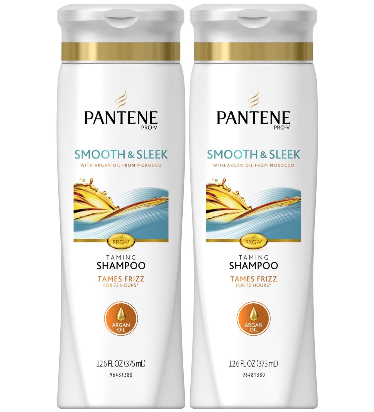 Pantene Pro-V Thick Hair Smooth & Sleek Shampoo with Argan Oil - 12.6 oz - 2 pk