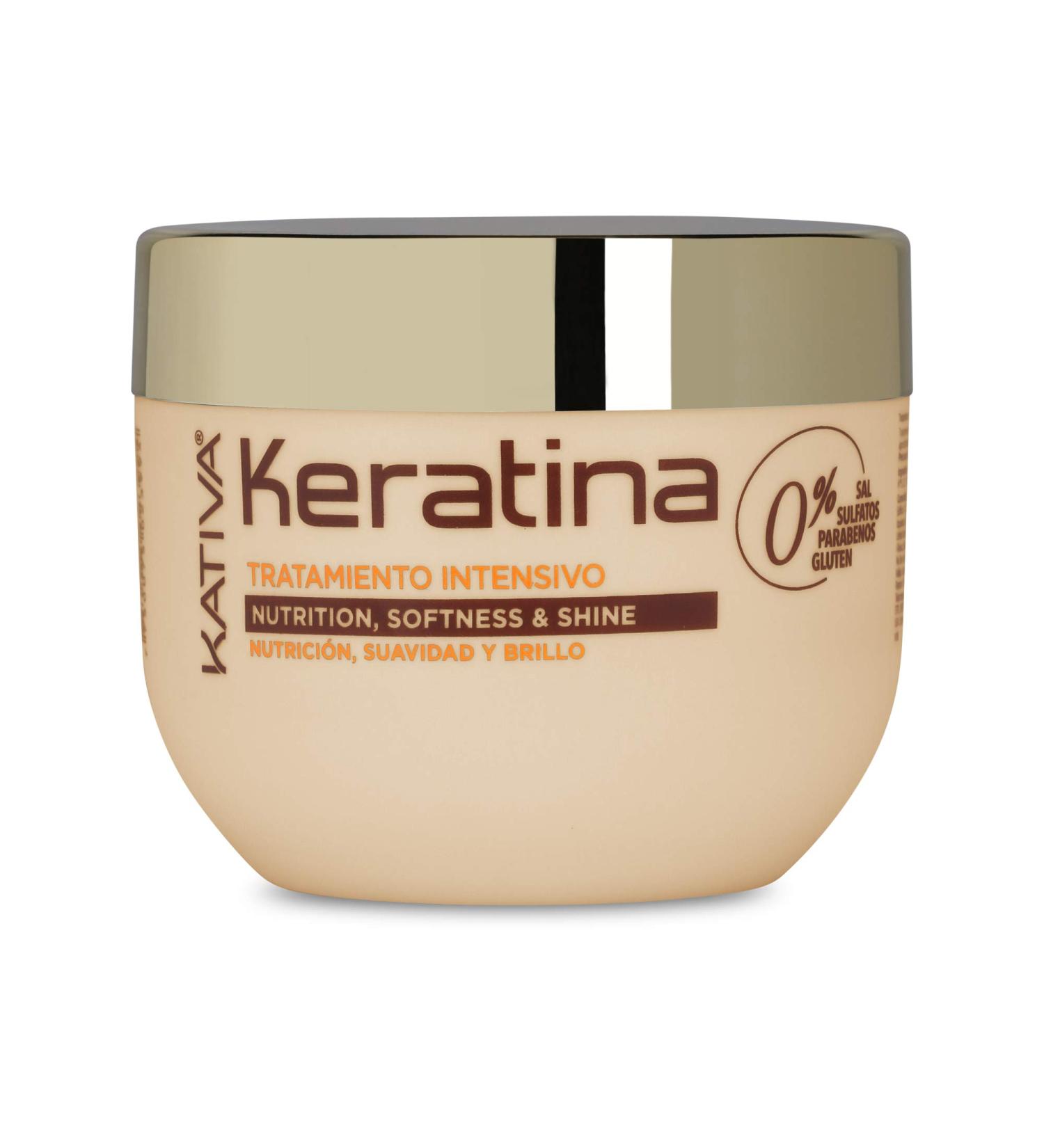 Kativa Keratin Intensive Treatment - 8.45 Fl Oz | Repair & Strengthen Hair with Hydrolyzed Keratin & Ceramides | Sulfate, Gluten, and Paraben Free - Buy Online on GoSupps.com