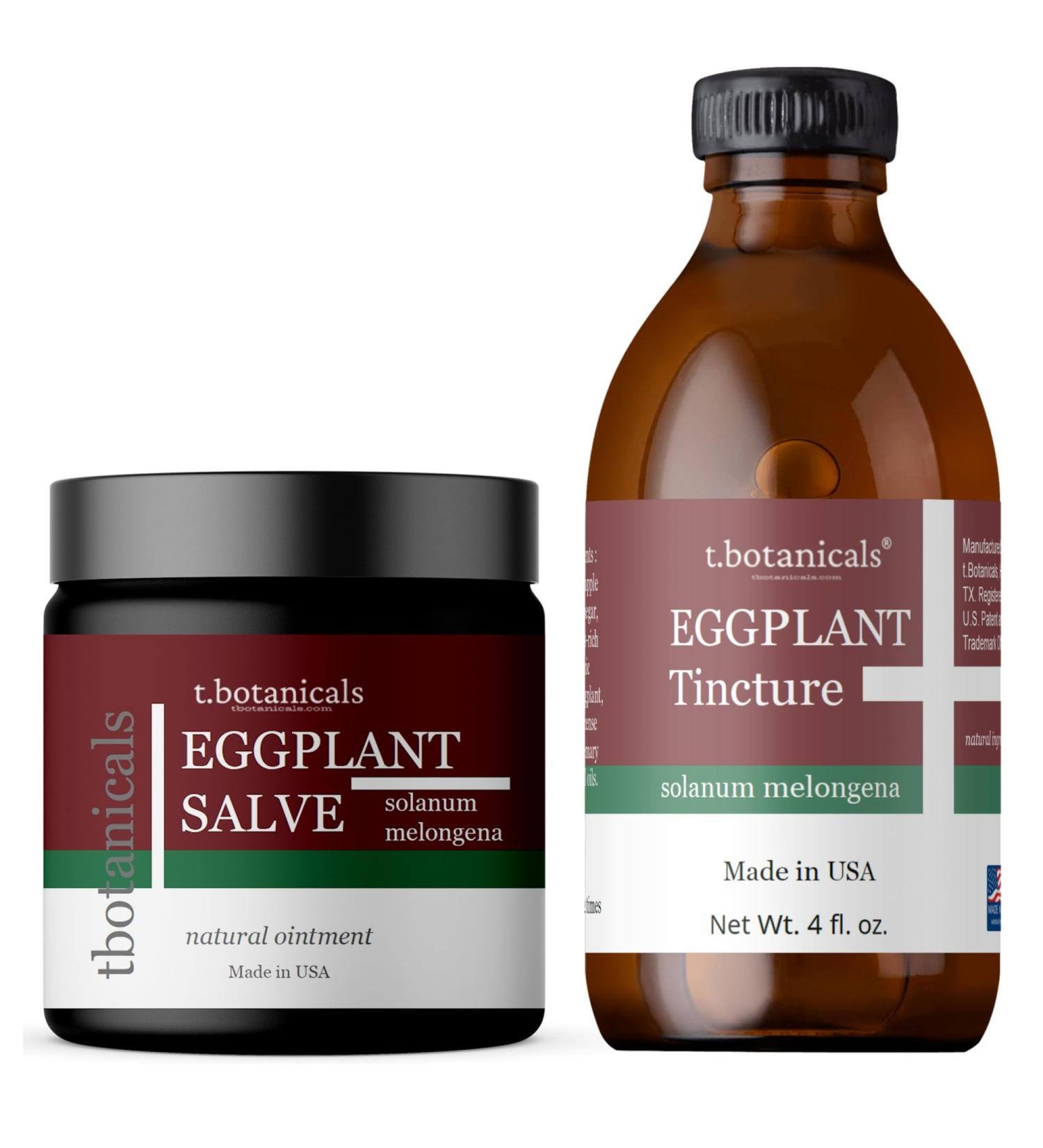 Skin Cell Support Bundle: Eggplant Salve and Tincture by t.botanicals - Buy Online on GoSupps.com