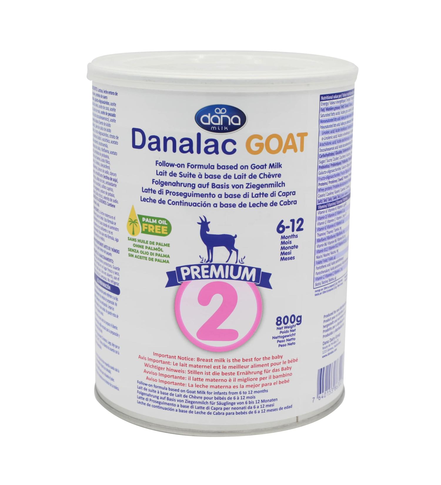 DANALAC Goat Milk Formula Stage 2 - Advanced Baby Milk Powder for Toddlers - 800g (Pack of 1) - Buy Online on GoSupps.com