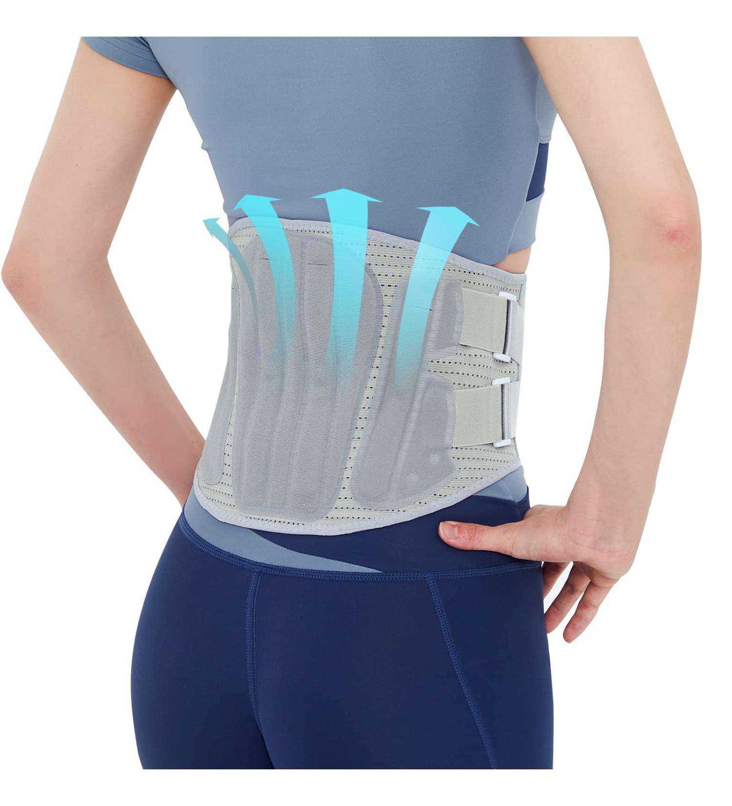 Back Braces for Lower Back Pain - Support Belt for Herniated Disc & Sciatica | Breathable Lumbar Support for Men & Women - Buy Online on GoSupps.com