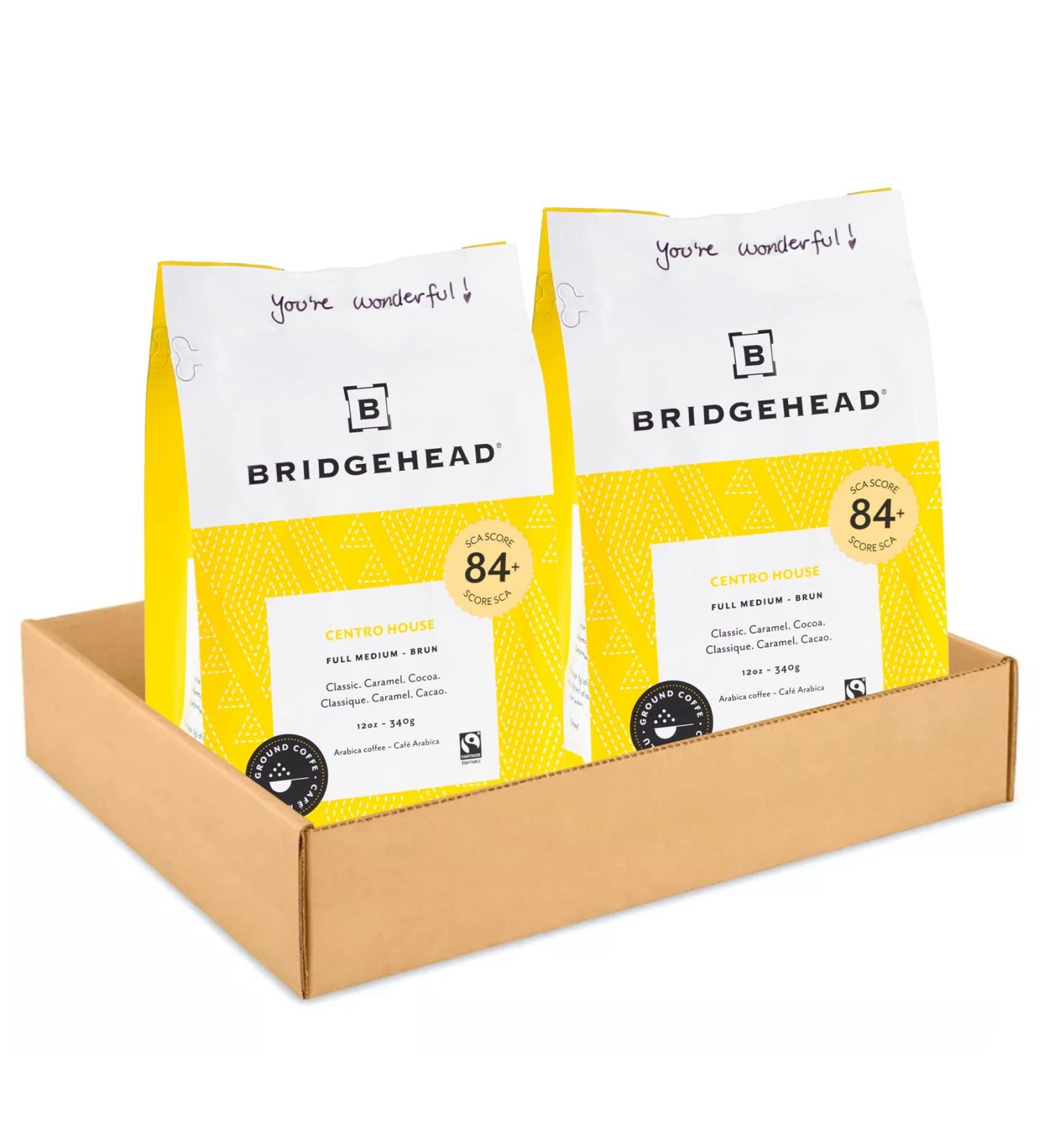 Bridgehead Coffee- Centro House- 2 pack | Full Medium Roast Coffee | Ground Coffee | 340 g - 12 oz each pack | Organic | Fairtrade | Sustainable | proudly Canadian Centro House 680 g (Pack of 1) - Buy Online on GoSupps.com