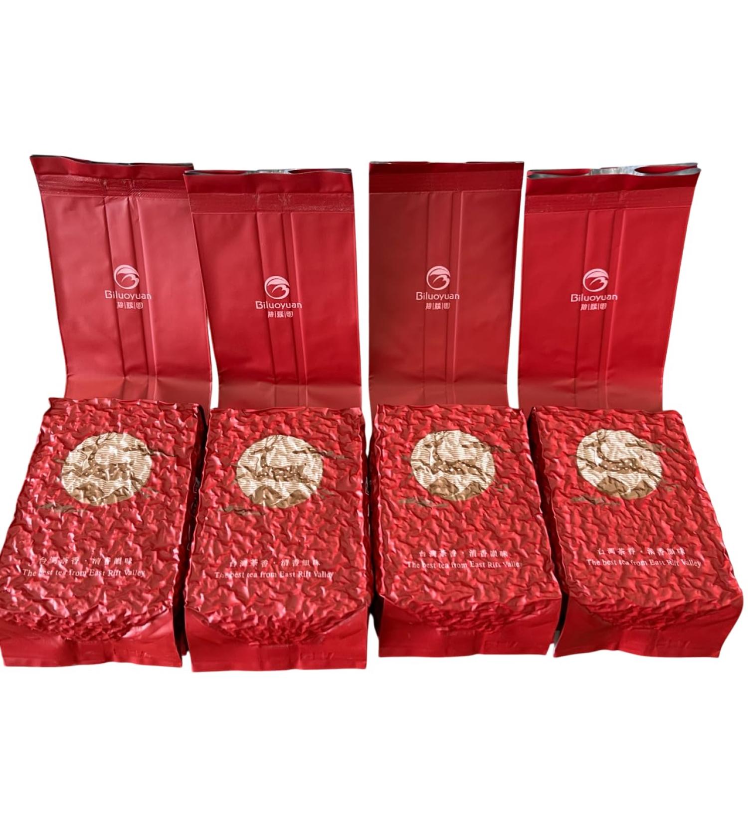 Taiwan Red Oolong Tea Biluoyuan Mature Fruit Taste Red Oolong Tea 150g x 4 - Buy Online on GoSupps.com