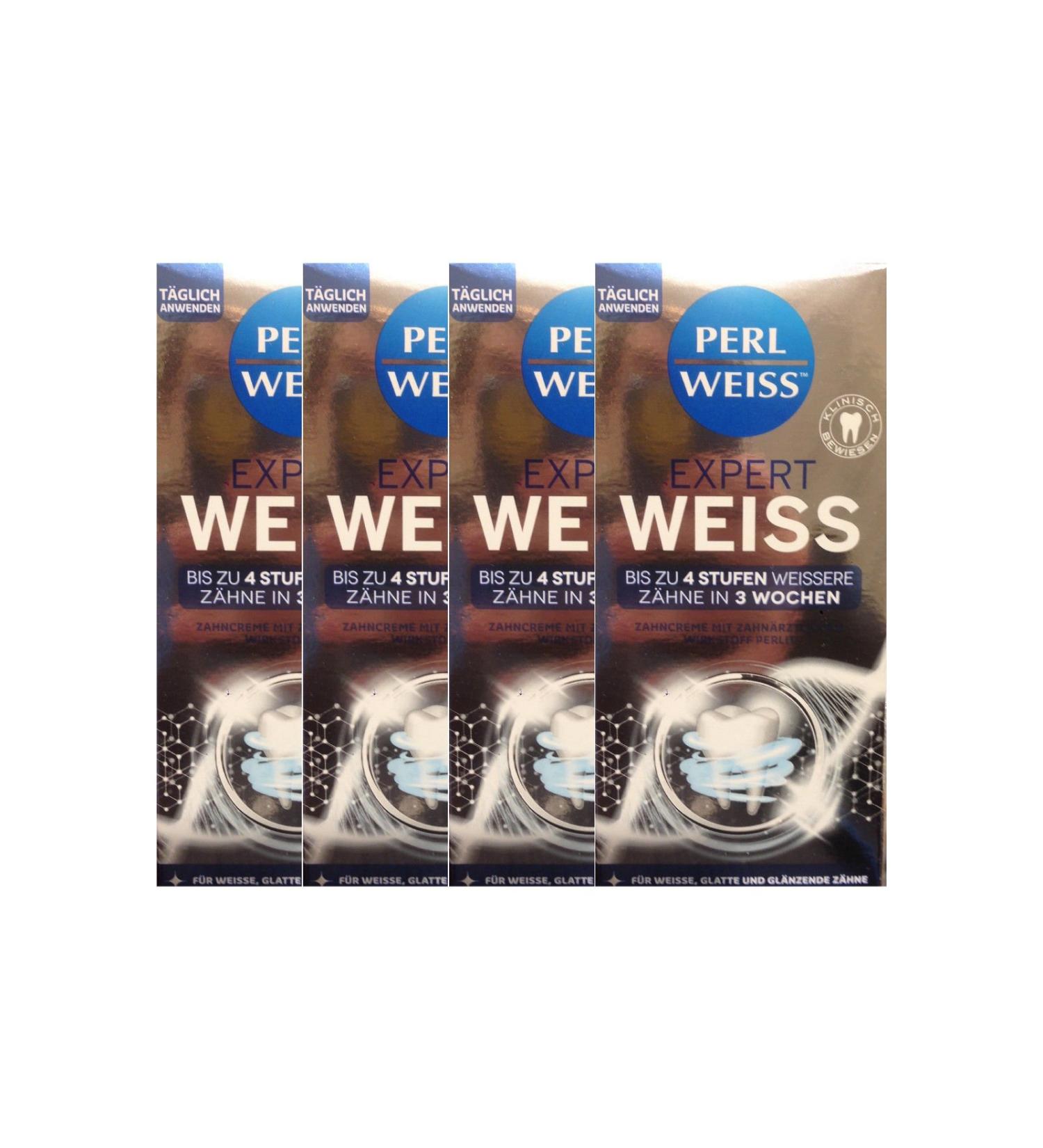 4x Expert ZC White-Tooth Whitening 50 ml Toothpaste Toothpaste Teeth Whitening PERLWEISS