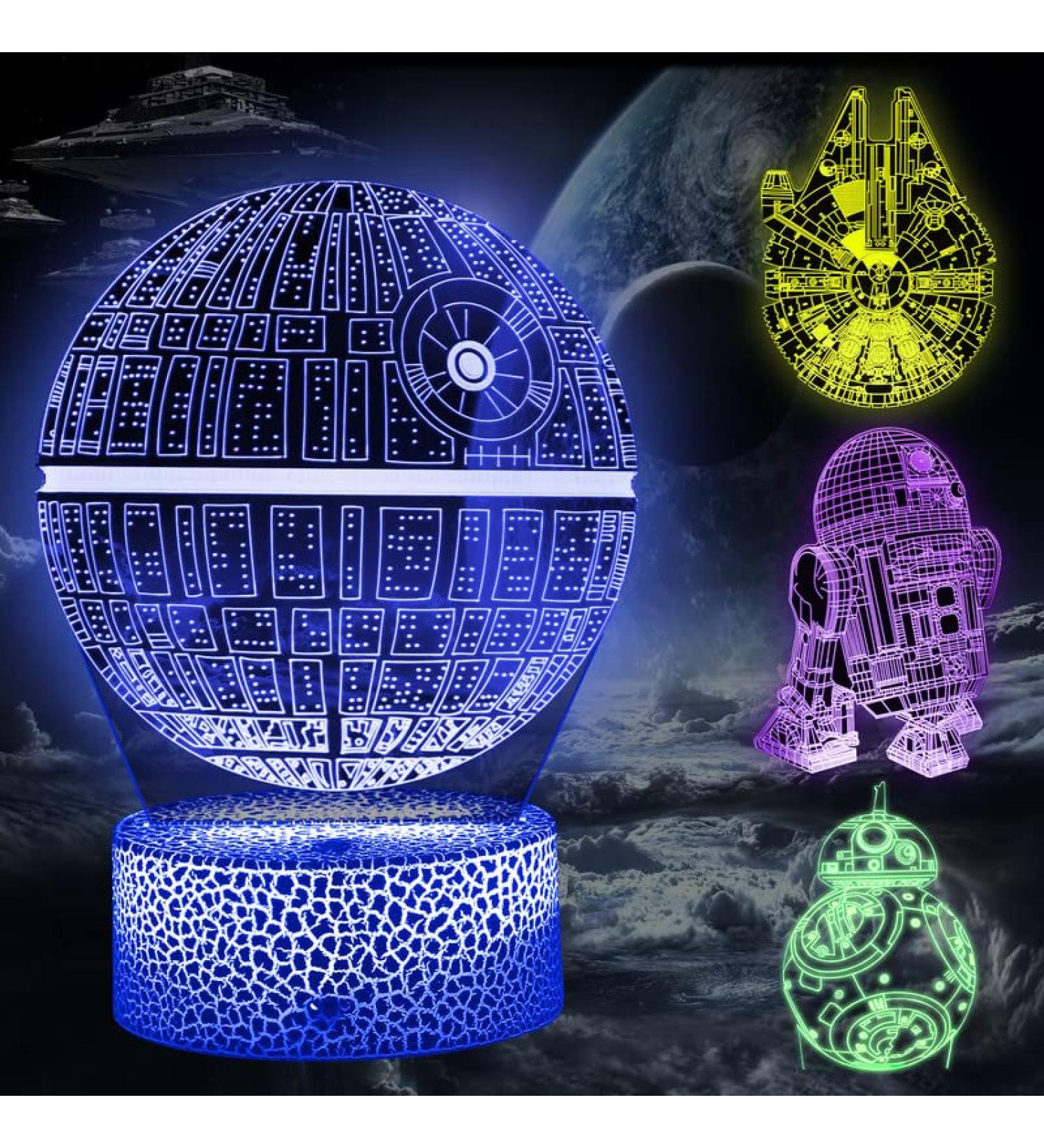 Cenove Star Wars 3D Lamp - LED Illusion Night Light with 16 Color Change & 4 Patterns | Perfect Birthday & Christmas Gifts for Kids Boys and Men Fans - Buy Online on GoSupps.com