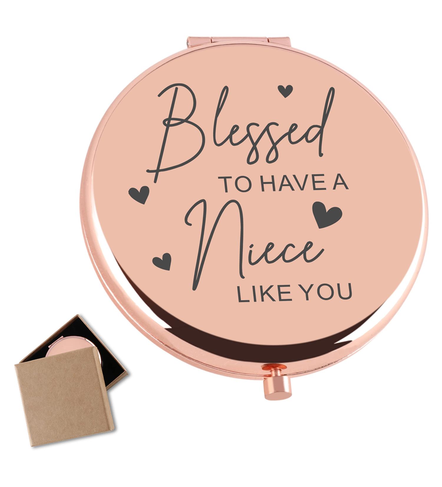 Cawnefil Niece Gifts: Compact Makeup Mirror Birthday Gift from Aunt & Uncle - Wedding & Graduation Ideas for Niece - Buy Online on GoSupps.com