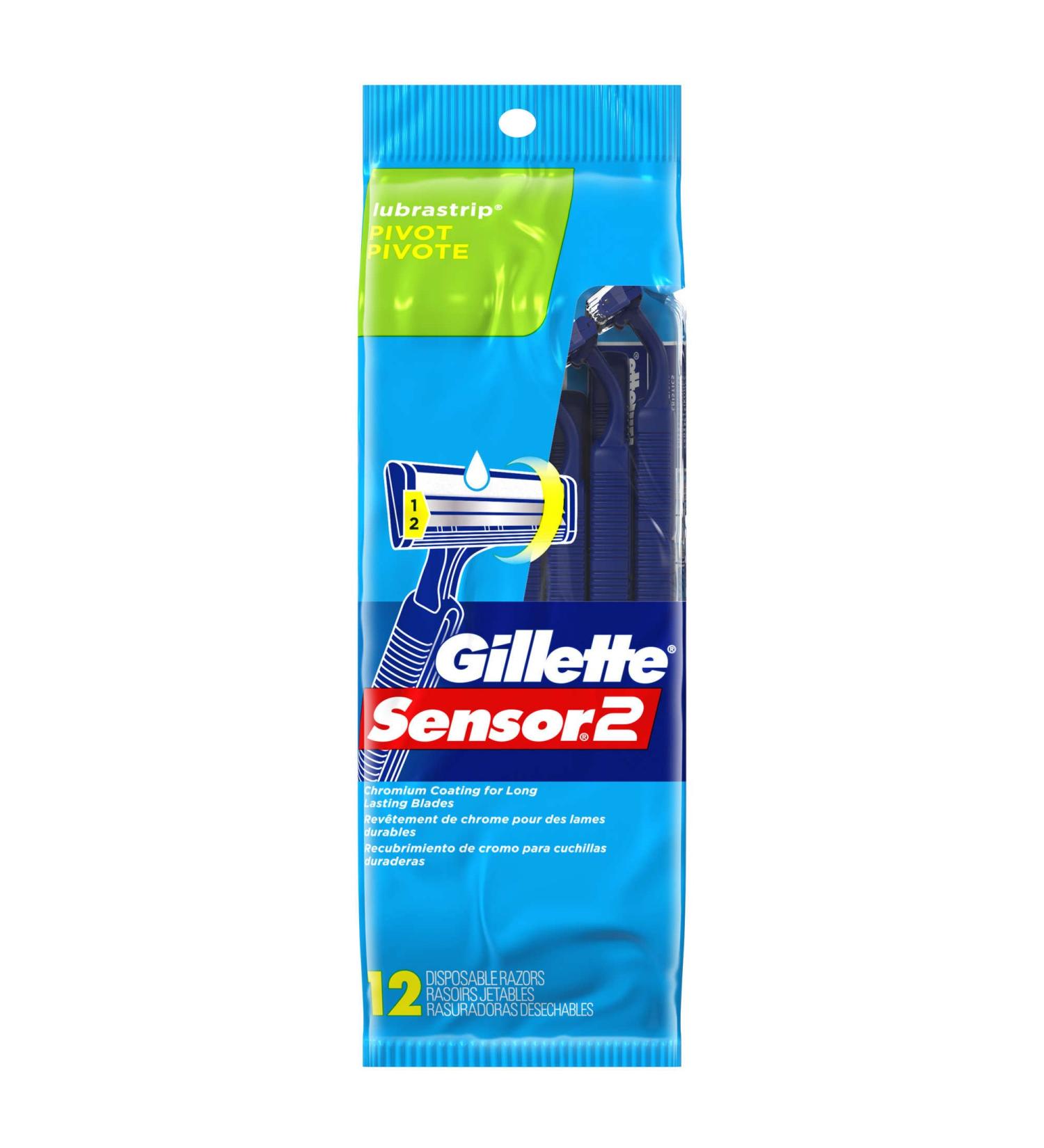 Buy Gillette Sensor 2 Pivot Razors with Lubrastrip International Shipping Available - Buy Online on GoSupps.com