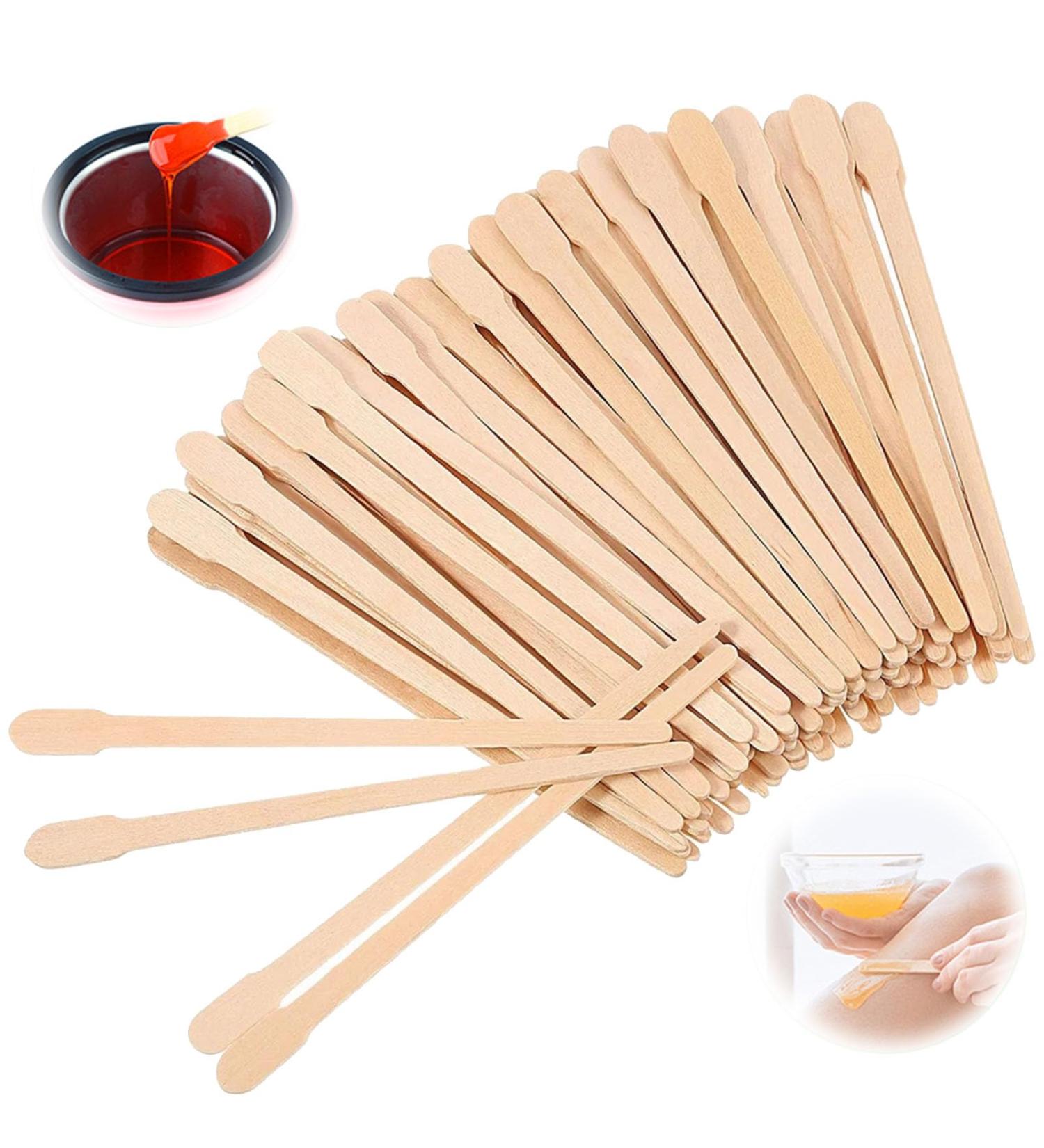 200 PC Wooden Waxing Spatula Set for Eyebrows Lips & Body - Ideal for Handicrafts & Depilation - Buy Online on GoSupps.com