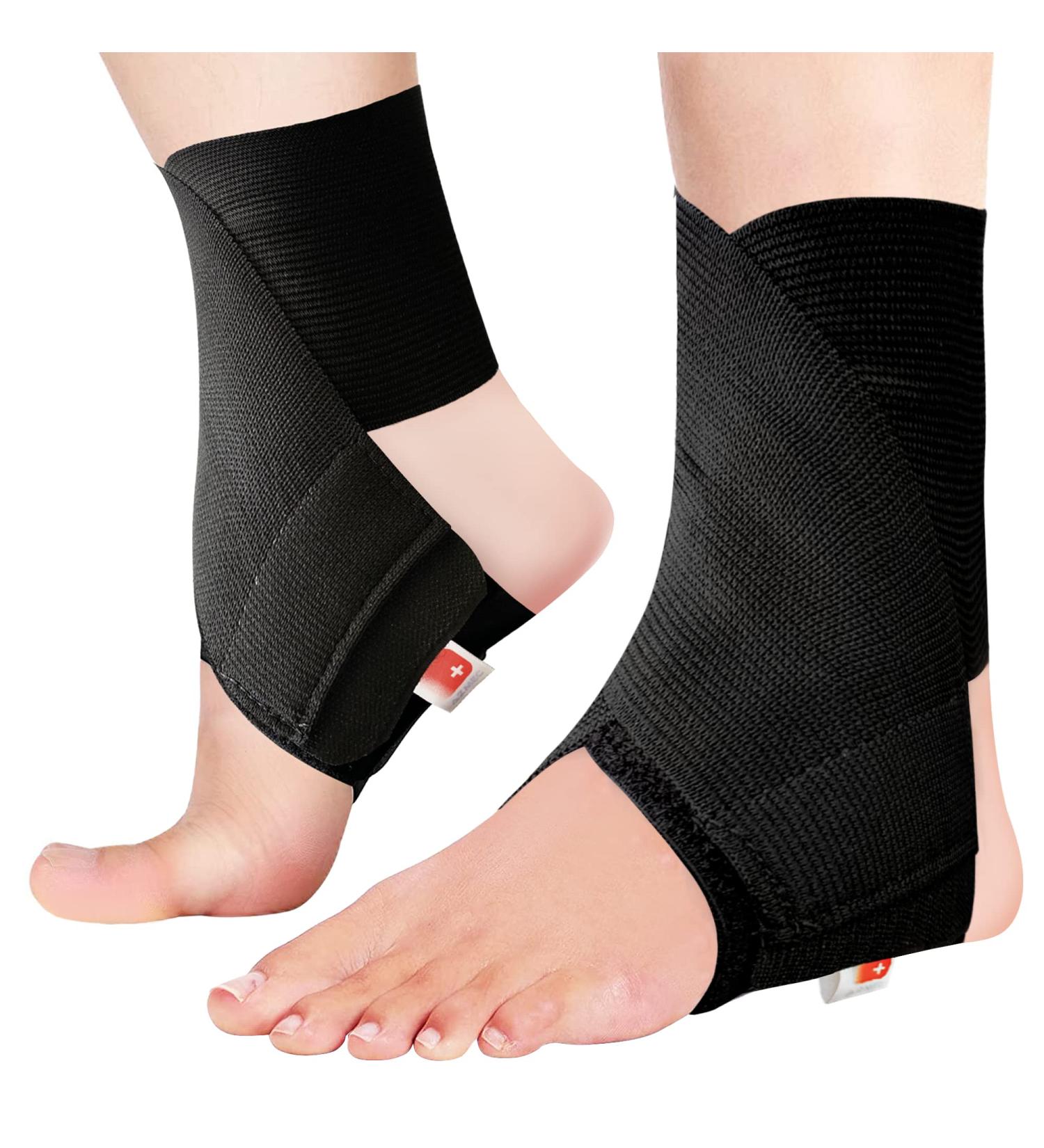 Ankle Brace for Sprained Ankle - Adjustable Wrap for Pain Relief Swelling & Inflammation | Unisex - Large Size - Buy Online on GoSupps.com