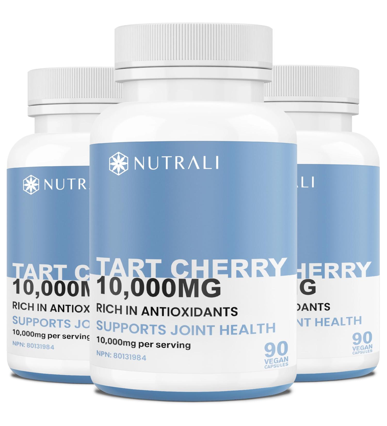 New POTENT 10x EXTRACT TART CHERRY capsules 10 000mg per serving Powerful Antioxidant. Improved Sleep Tart Cherry Supplement for Gout Relief Ideal for Women and Men Non-GMO Vegan Gluten Free. 270 Capsules. 90 count (Pack of 3) - Buy Online on GoSupps.com