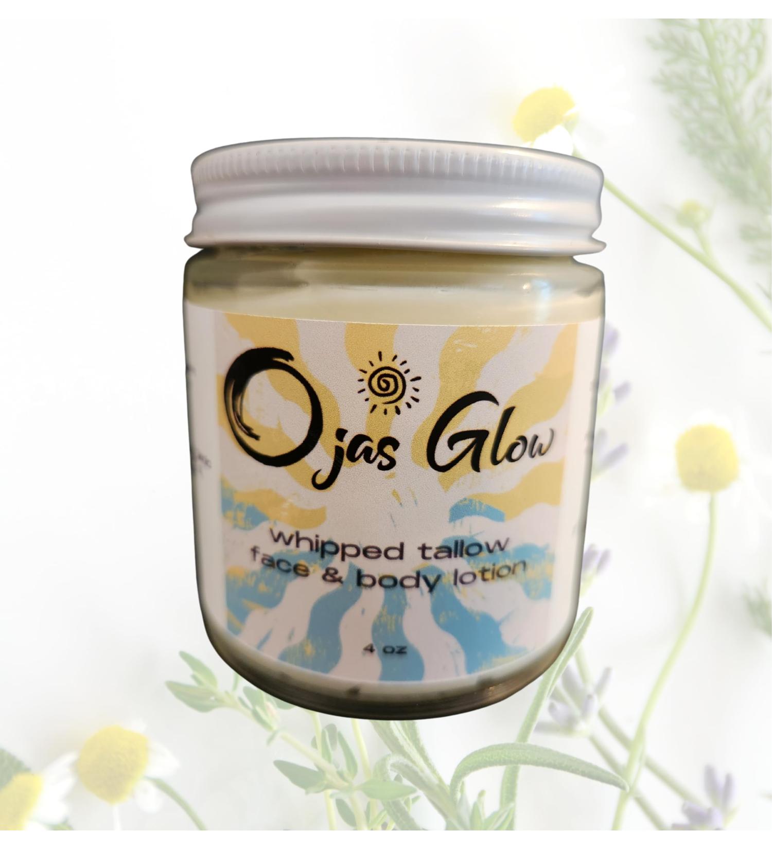 Ojas Glow Whipped Tallow Face & Body Lotion - Nourishing Signature Blend for Radiant Skin | Shop Internationally - Buy Online on GoSupps.com