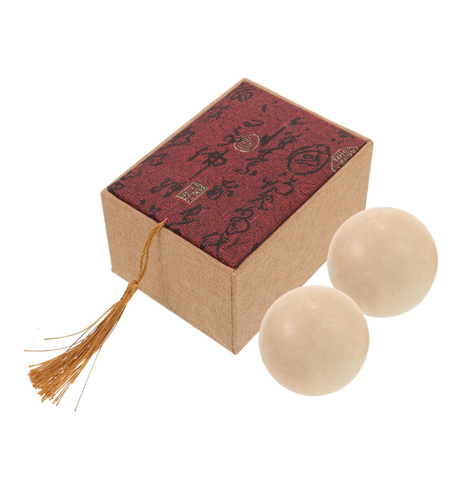 Collbath Jade Fitness Handball Set - Massage Balls for Hand Exercises | Handmade Jade Rolling Balls for Boccia & Relaxation - Buy Online on GoSupps.com
