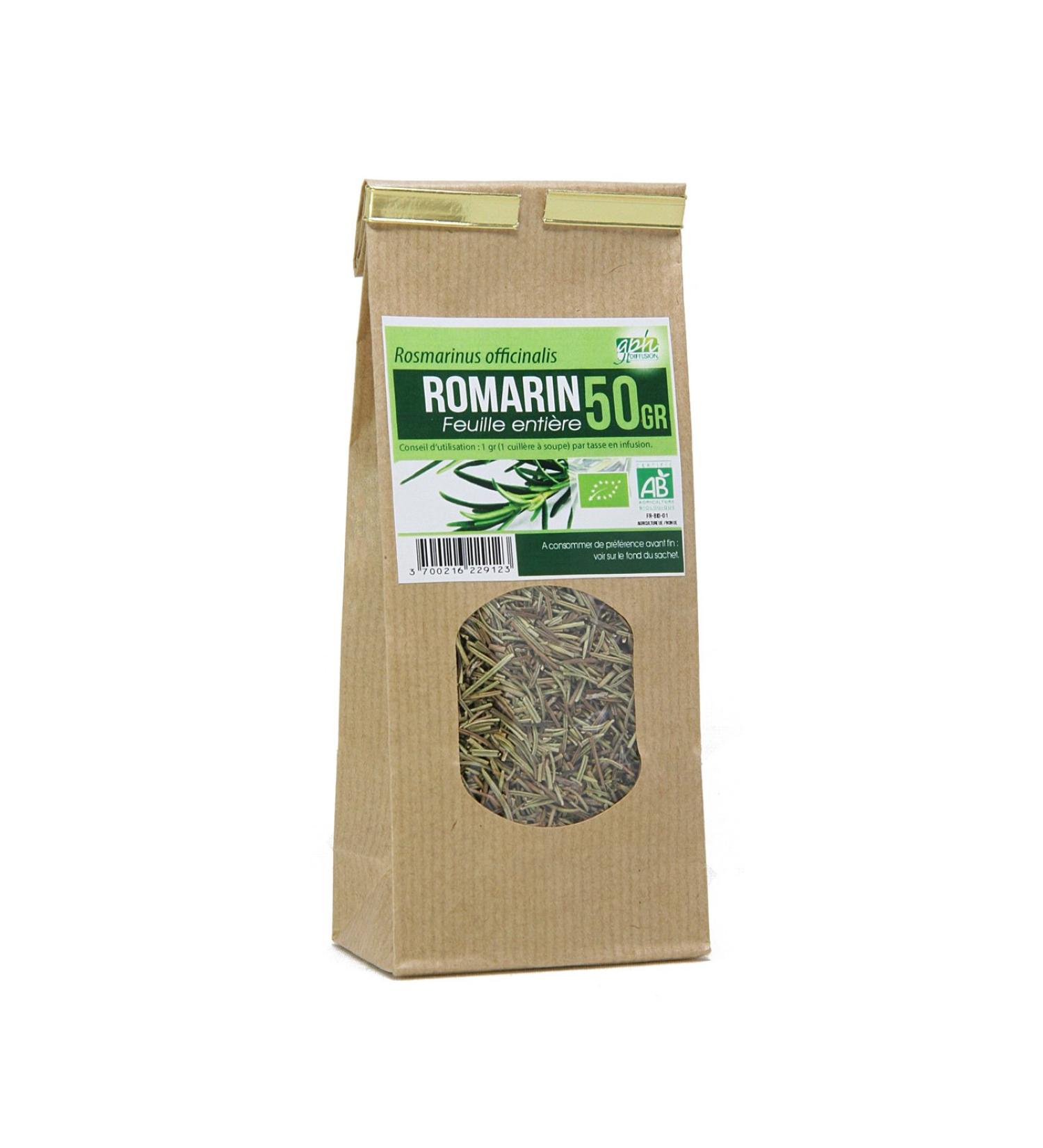 GPH DIFFUSION Organic Romarin Herbal Tea (Rosmarinus officinalis) - 50 g