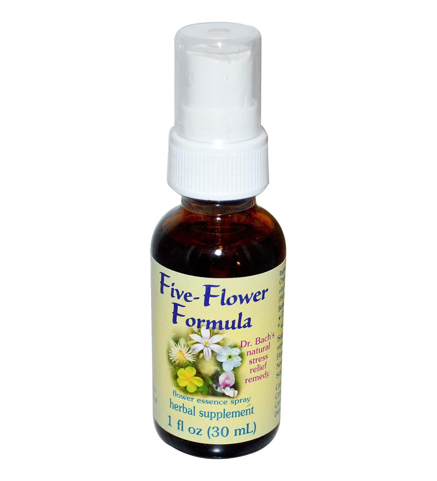 Flower Essence Services Five-Flower Formula Flower Essence Spray 1 fl oz (30 ml)