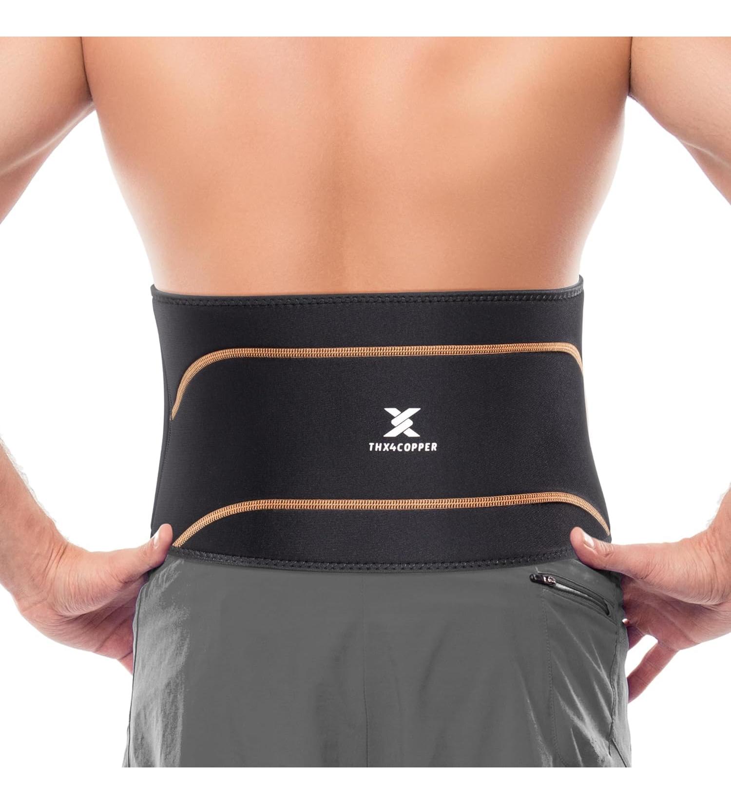 THX4Copper Lumbar Support Belt for Sciatica Pain Relief | Adjustable & Breathable Back Bandage - Perfect for Sports (1 Piece M) - Buy Online on GoSupps.com