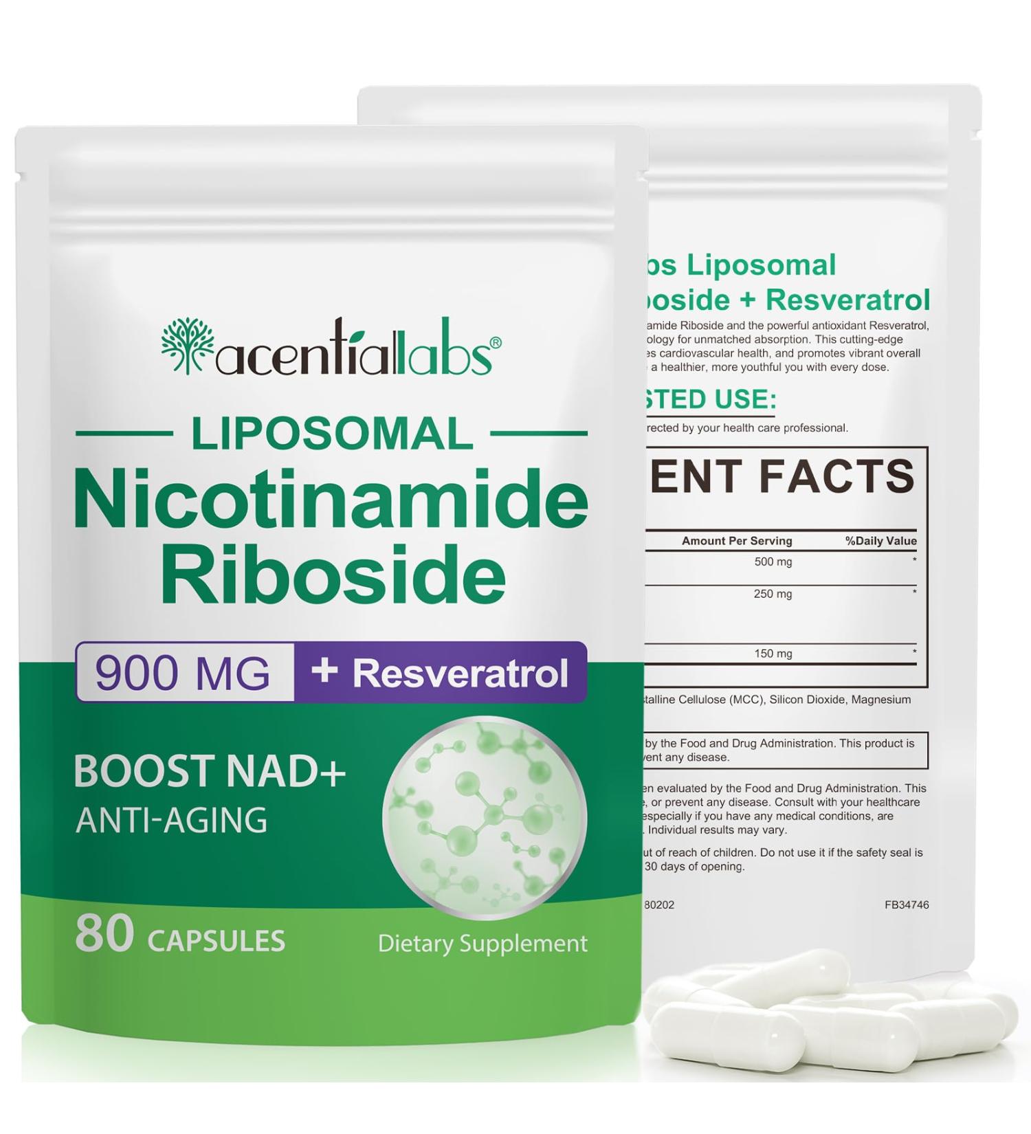  WeiWeiLa Nad+ Dietary Supplement Supports Anti-Aging and Improves Immunity 900mg Nad+ Resveratrol Dietary Supplement Nad+ for Cell Re - Buy Online on GoSupps.com