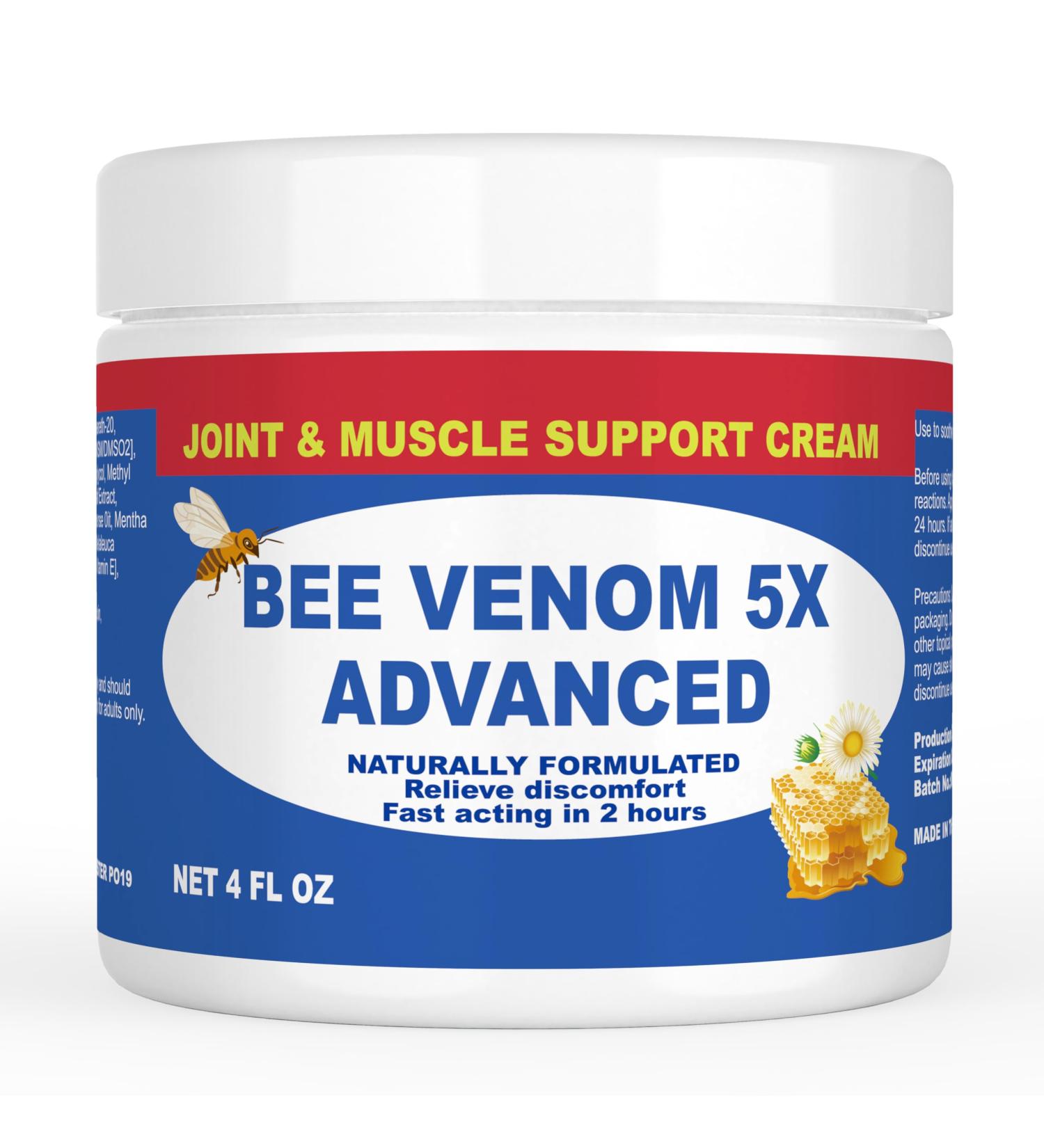 10x Bee Venom Serum & Muscle Relief Cream | Instant Joint Pain Relief - Vitamin B6 Aloe Vera MSM - Buy Online on GoSupps.com