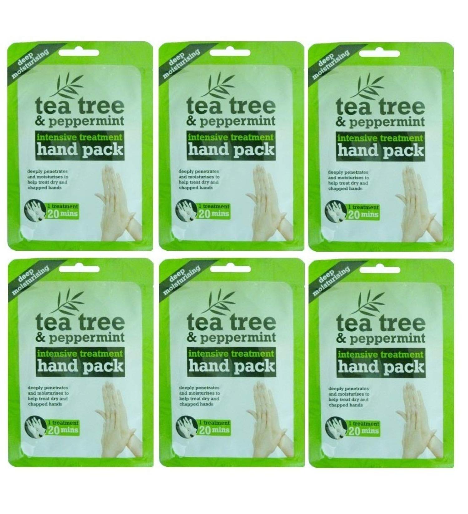 Tea Tree Tea Tree Peppermint Hydrating Handbags for Dry and Chopped Hands - Pack of 6