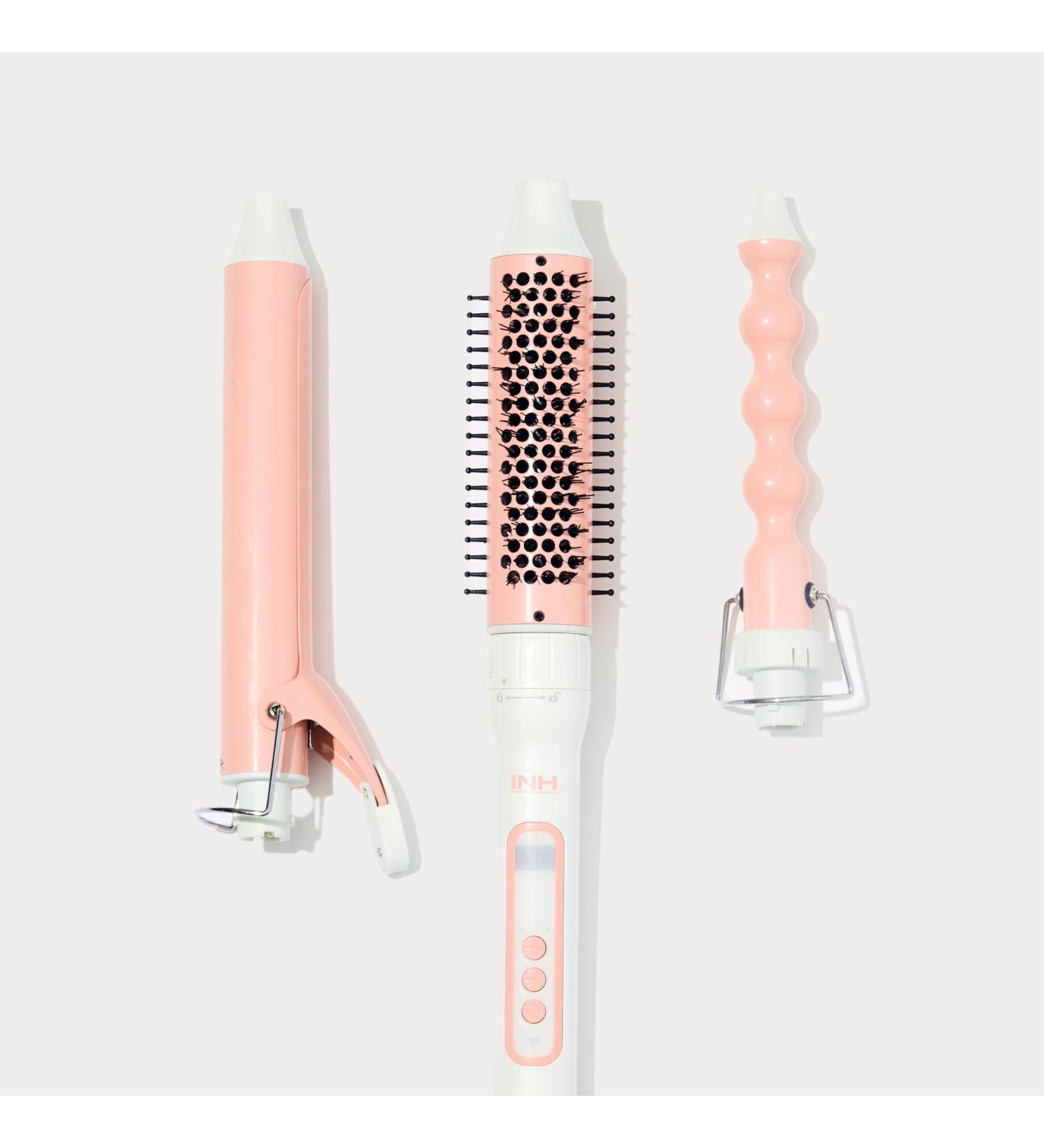 INH Hair 3-in-1 Quick Change Styler | Interchangeable Tool with Round Brush Curling Iron & Bubble Barrel - Ship Worldwide - Buy Online on GoSupps.com