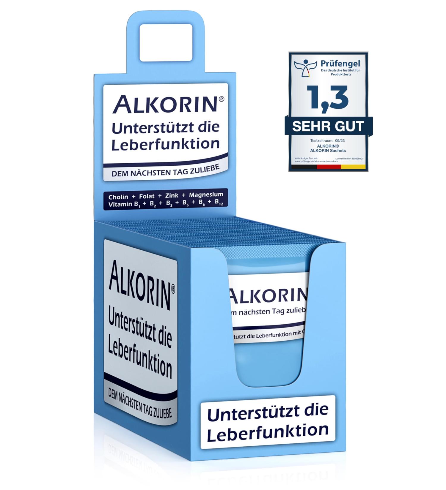 Alkorin 40 Sachets - Electrolyte Powder for Liver Support with Choline Magnesium Zinc & B Vitamins | 1 Pack - Buy Online on GoSupps.com