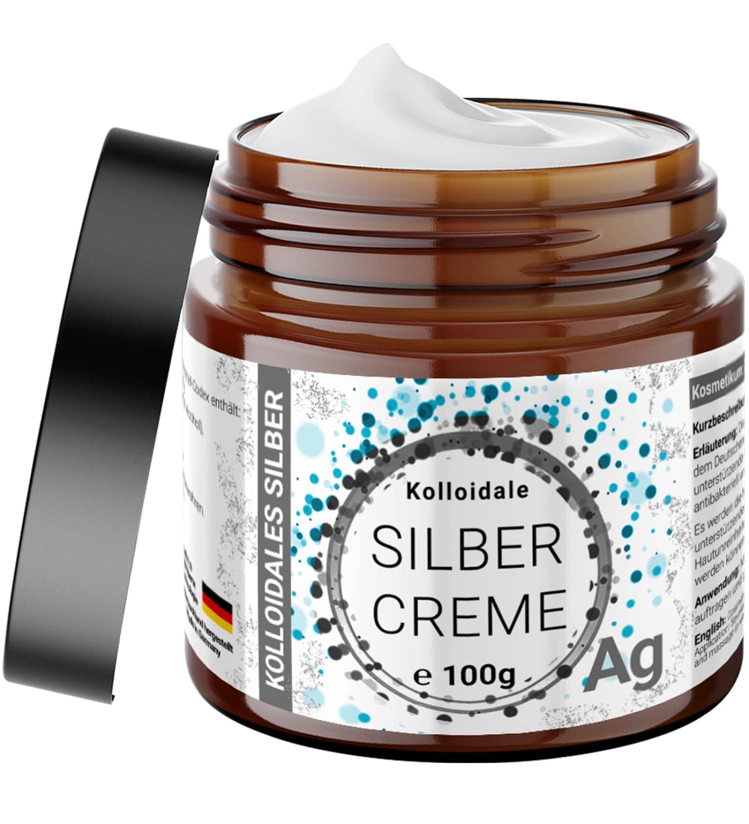 Buy 100g Colloidal Silver Cream 40ppm - 100% Pure & Stable Effective Cosmetic Solution for International Shipping - Buy Online on GoSupps.com