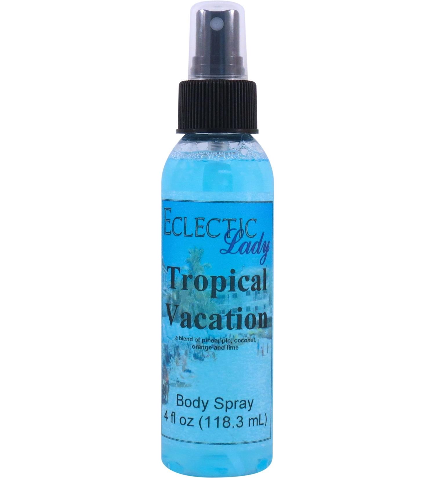 Tropical Vacation Body Spray 4 ounces Body Mist for Women with Clean Light & Gentle Fragrance Long Lasting Perfume with Comforting Scent for Men & Women Cologne with Soft Subtle Aroma For Daily 4 Fluid Ounces - Buy Online on GoSupps.com