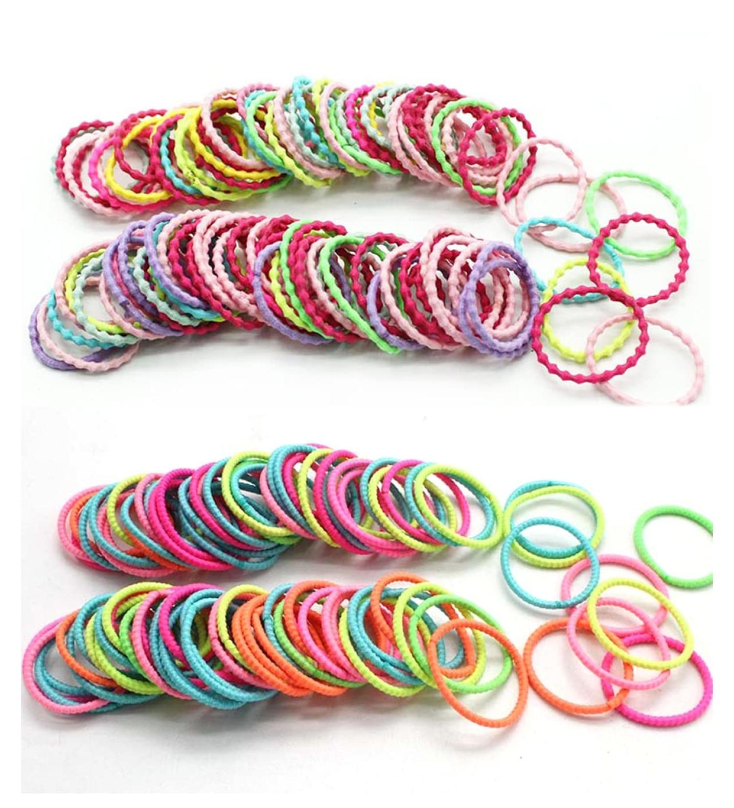 200-Piece Colorful Elastic Hair Tie Set for Kids | Ponytail Hair Bands & Accessories for Little Girls - Buy Online on GoSupps.com