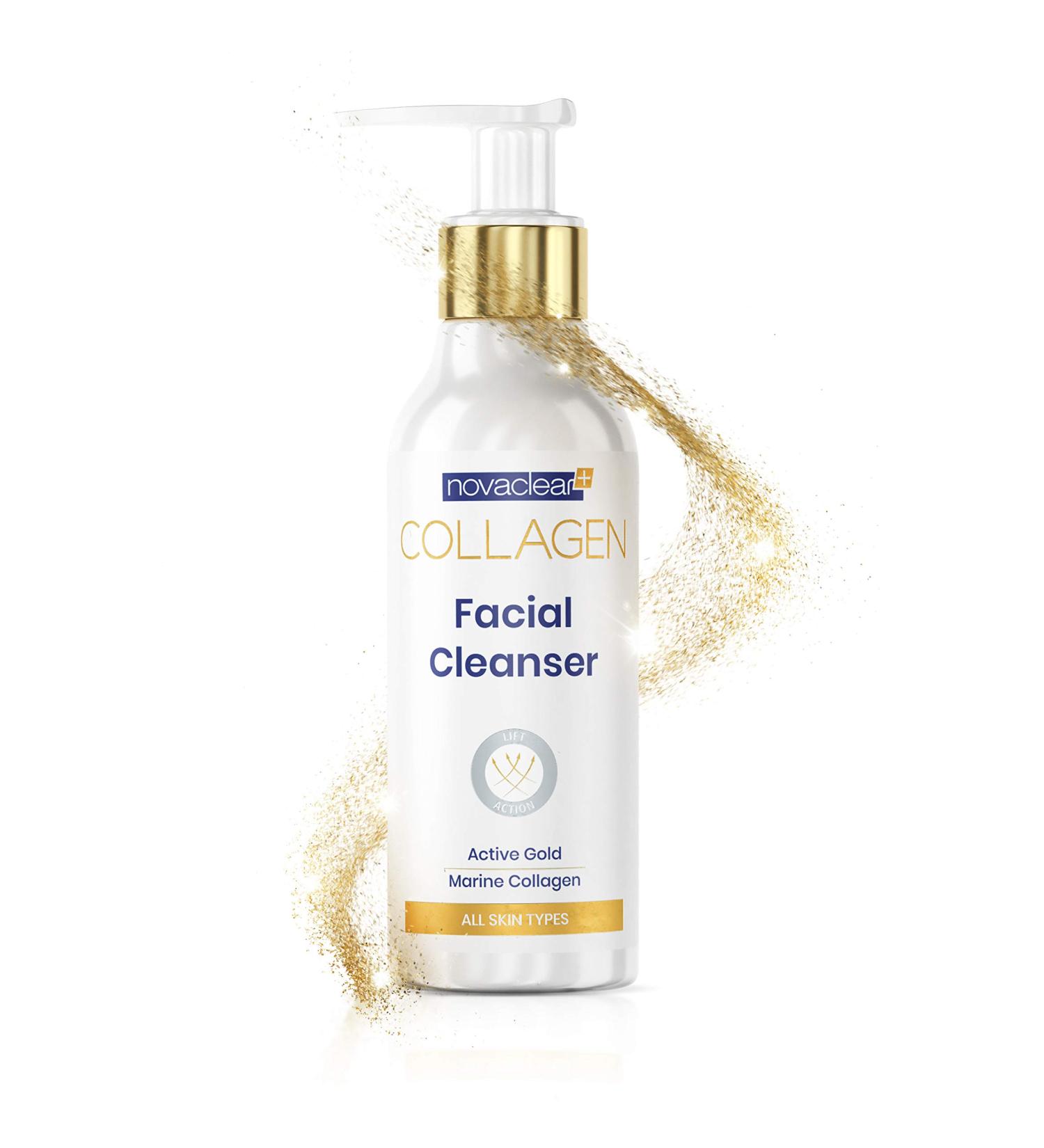 Novaclear Collagen Facial Cleanser - With Marine Collagen and Active Gold - Buy Online on GoSupps.com