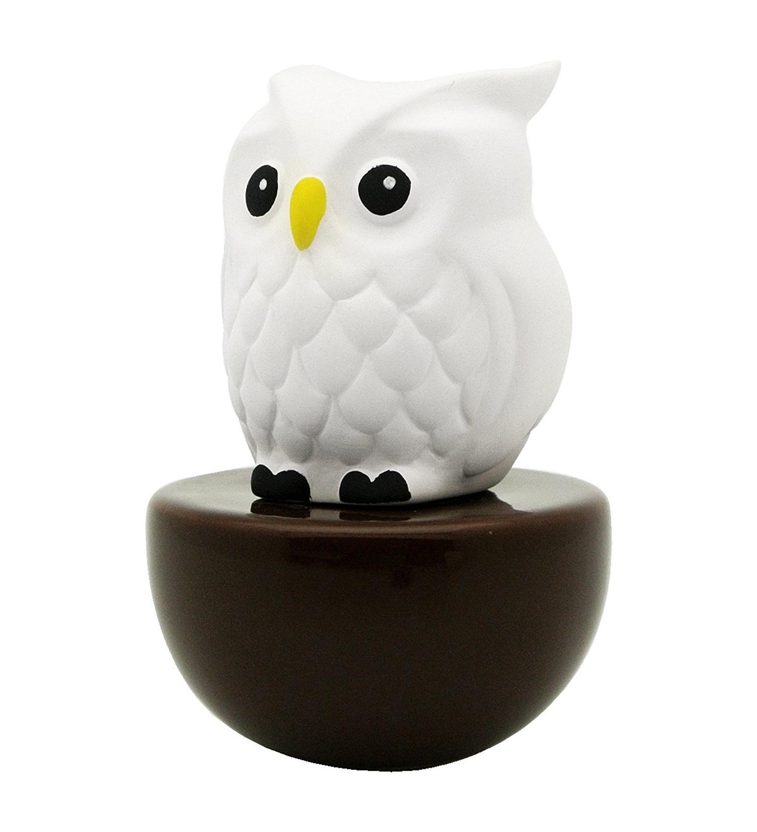 Blinky Owl Ceramic Diffusers - Non-Electric Essential Oil & Aromatherapy Diffusers for Home Office & Car - Stylish White & Brown Decor - Buy Online on GoSupps.com