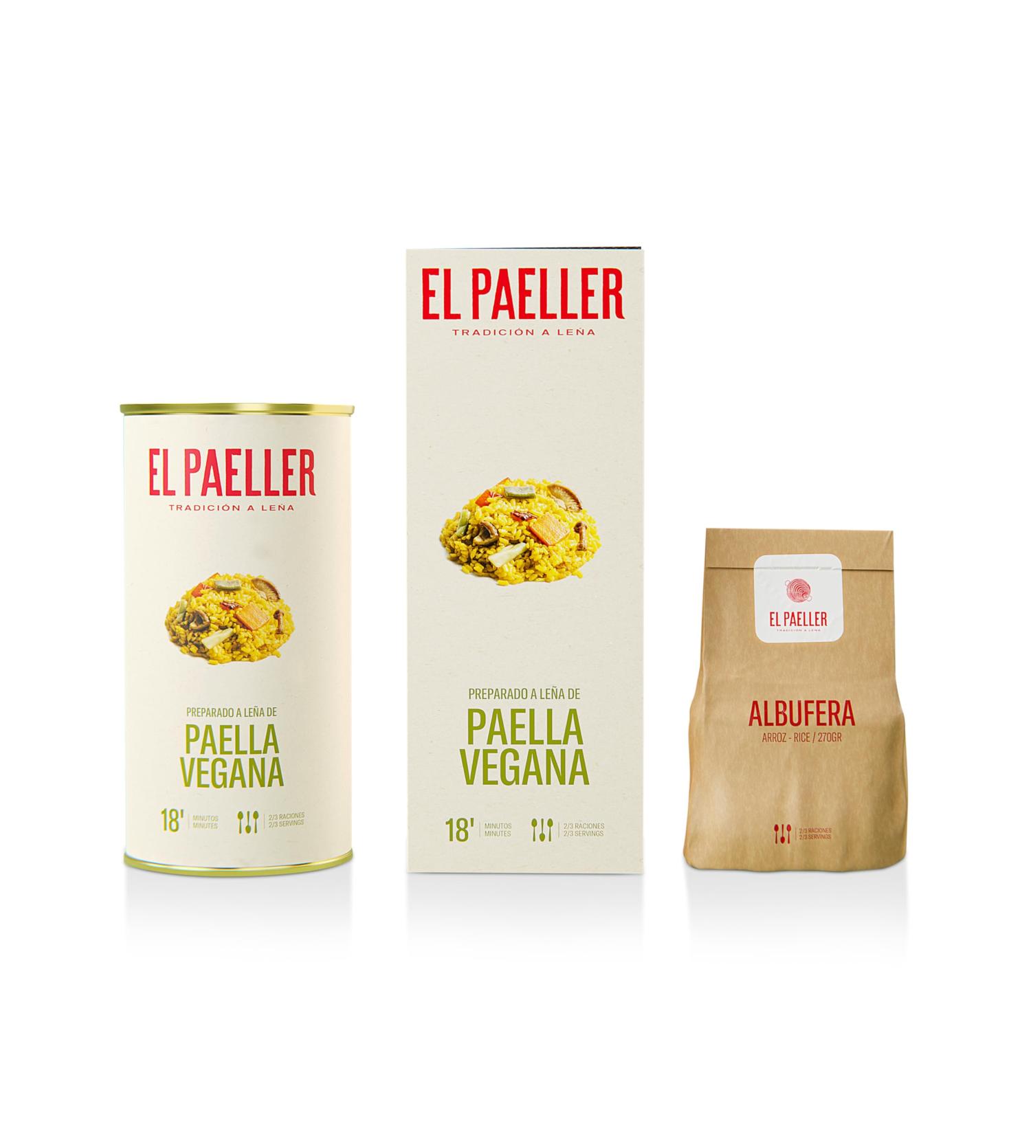 EL PAELLER - Vegetable Paella Preparation | 100% Vegan | Artisanly Cooked on a Wood Fire | For 2-3 People | Easy to Prepare in Just 18 Minutes | Gluten Free - Buy Online on GoSupps.com