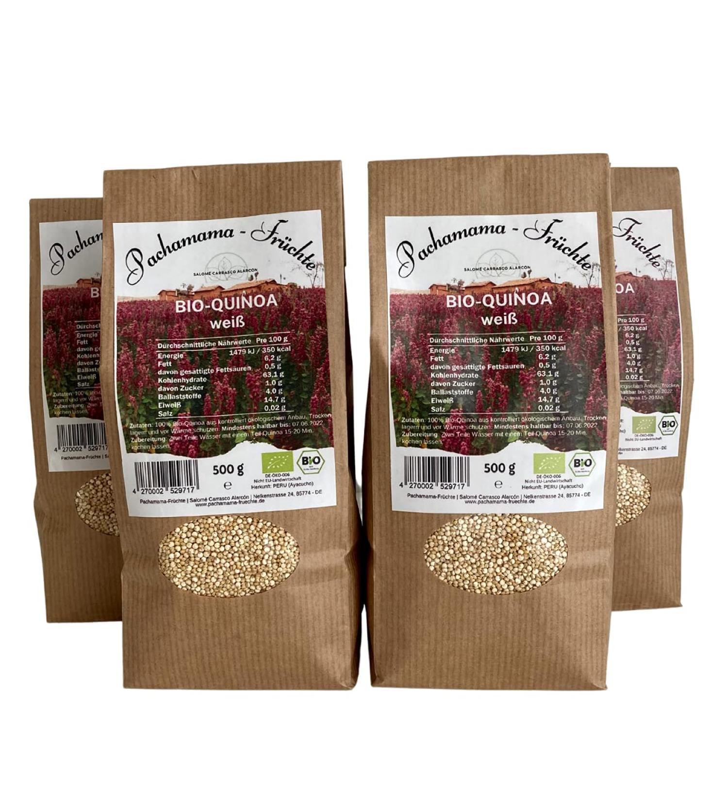 4 x 500 g Quinoa white organic - Buy Online on GoSupps.com