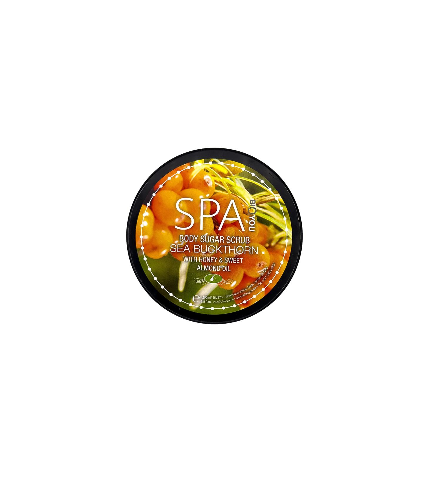 Bio2You Body Sugar Scrub - Exfoliate & Nourish Skin with Honey Sweet Almond Oil & Sea Buckthorn - 200ml | International Shipping Available - Buy Online on GoSupps.com