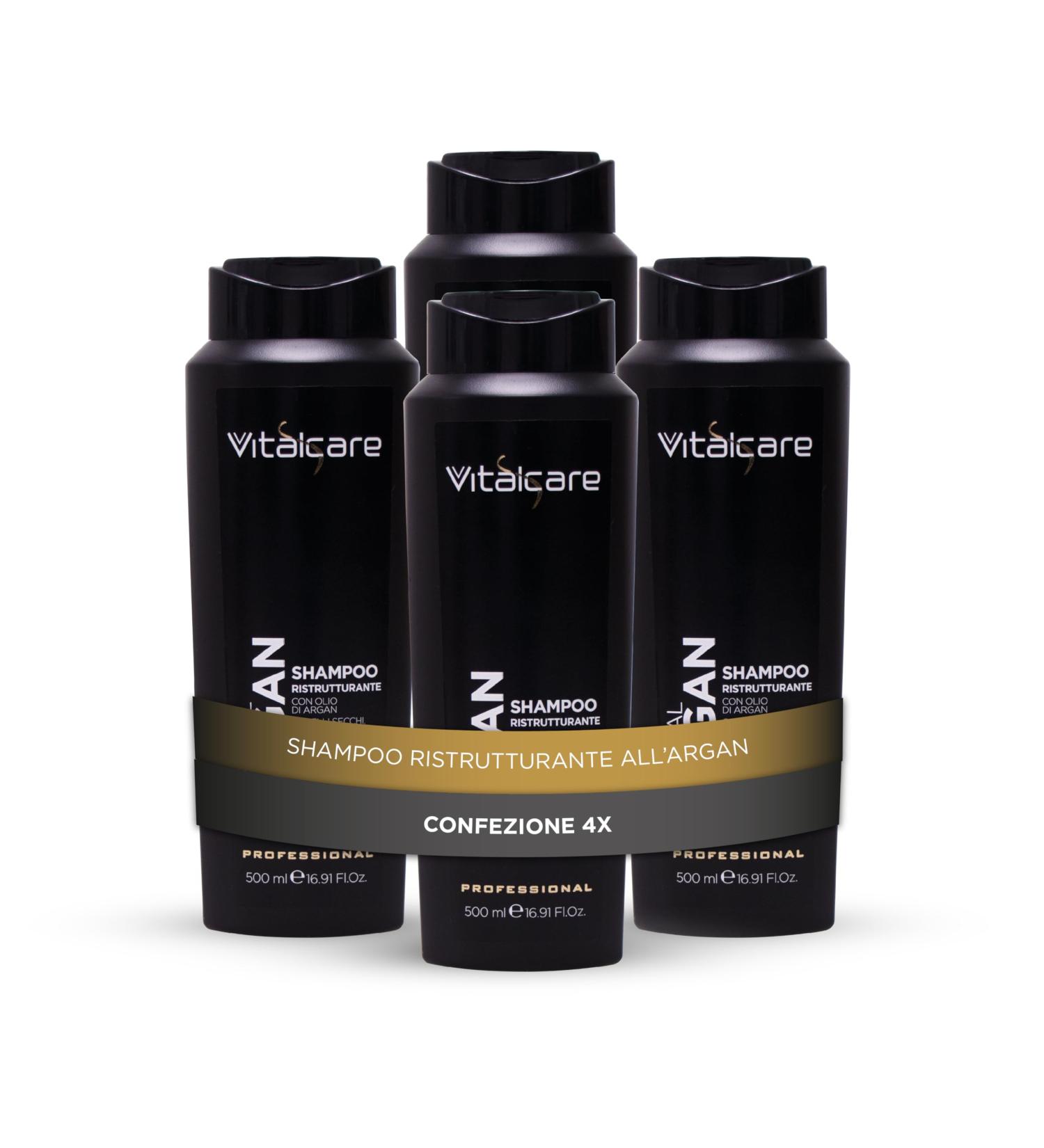  Vitalcare Vitalcare | Imperial Argan - Restructuring Shampoo for dry and damaged hair restructuring shampoo with argan oil 4 x 500 ml - Buy Online on GoSupps.com